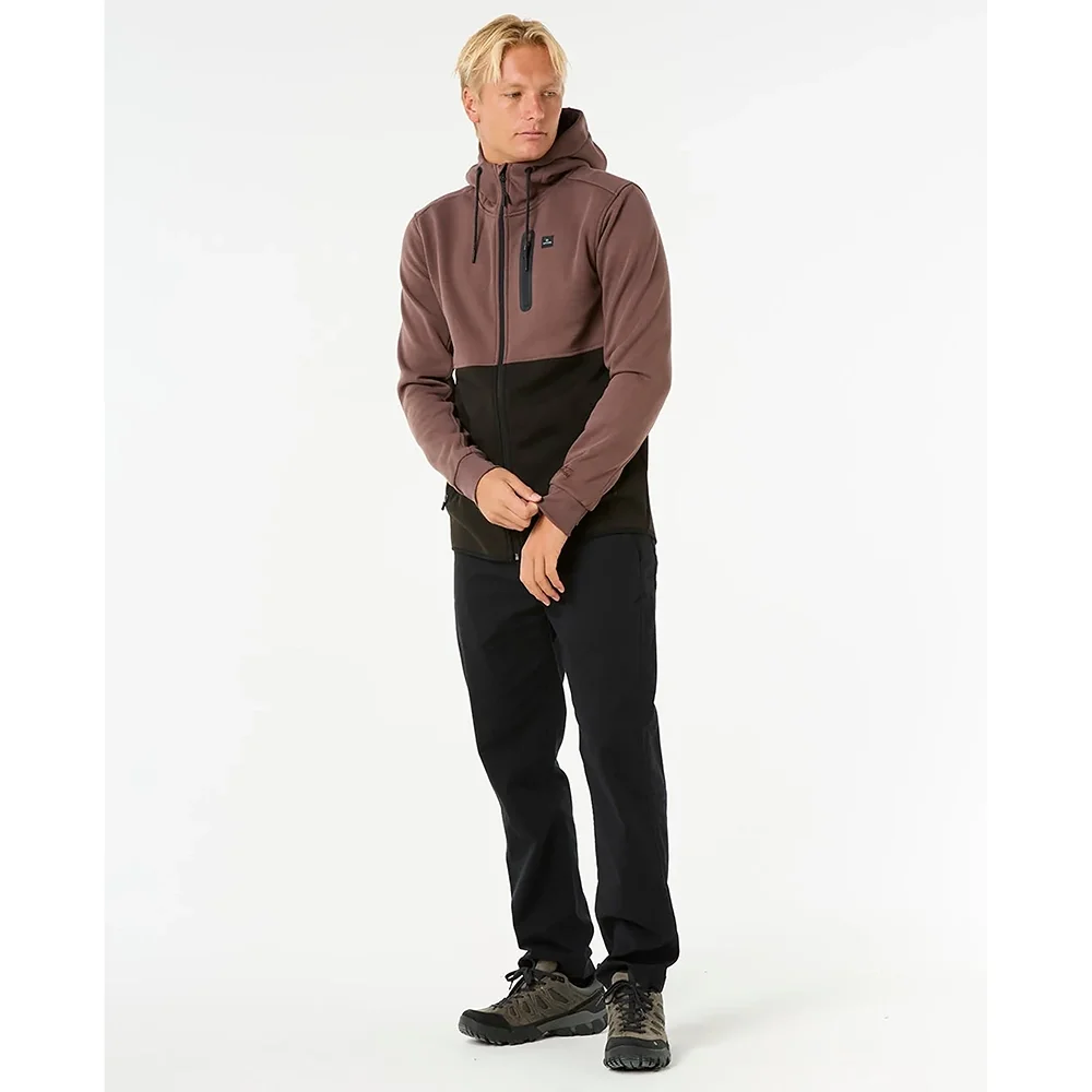 Casaco Desportivo zip Anti Series Masculino Castanho