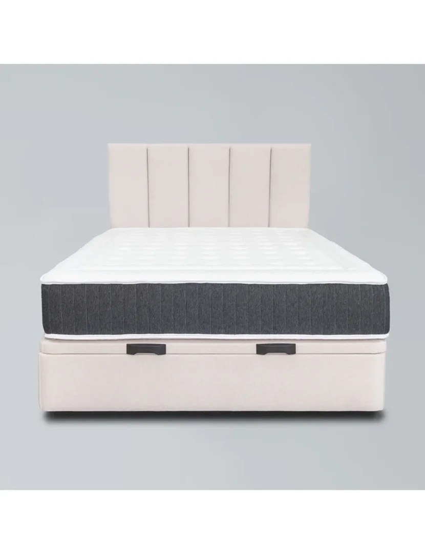 Sendai White Bed Base + White Kyoto Headboard + Hisui Mattress 200x160