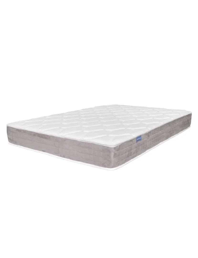 Nara White Bed Base with Metallic Feet + White Osaka Headboard + Kaizen Mattress 200x160