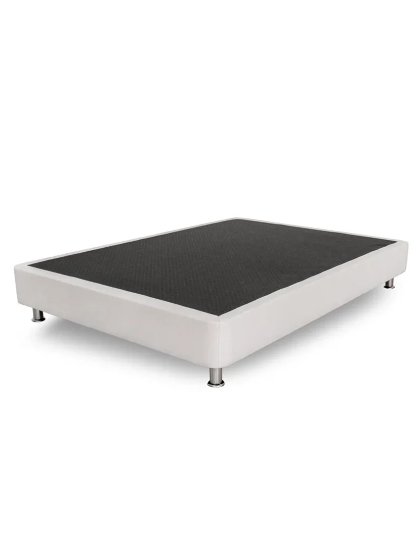 Pack Sommier Nara Branco com Pés Metálicos + Cabeceira Osaka Branca + Colchão Kaizen 200x160