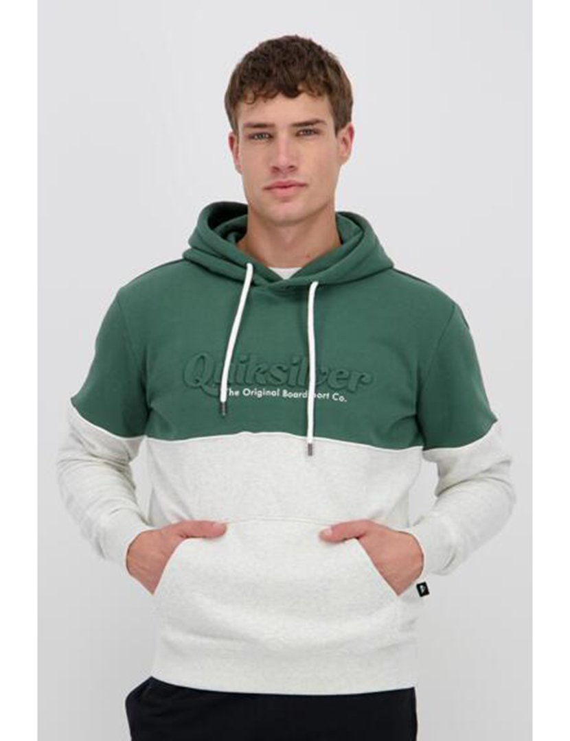 Sweatshirt Homem Cinzento e Verde
