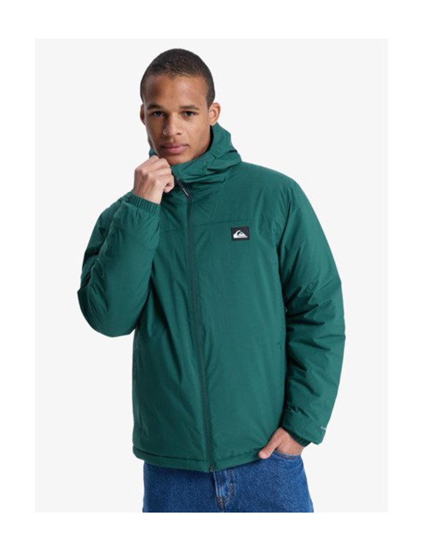 Casaco Impermeável com capuz Homem Verde