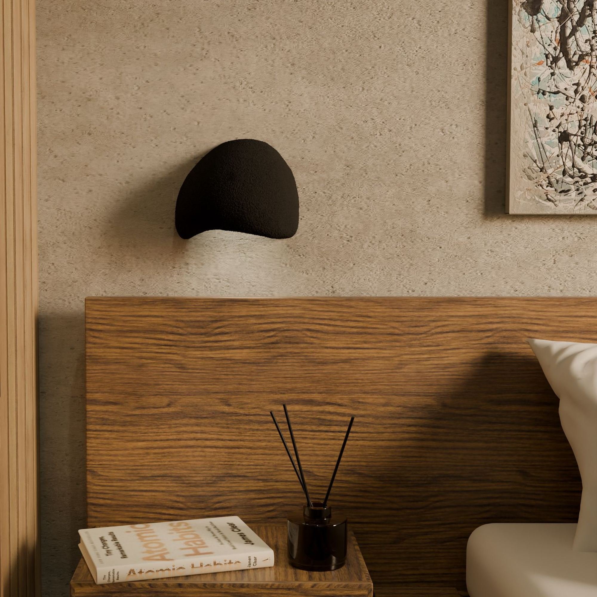 Conjunto 2 Candeeiros Parede Wabi Sabi Arcus Preto