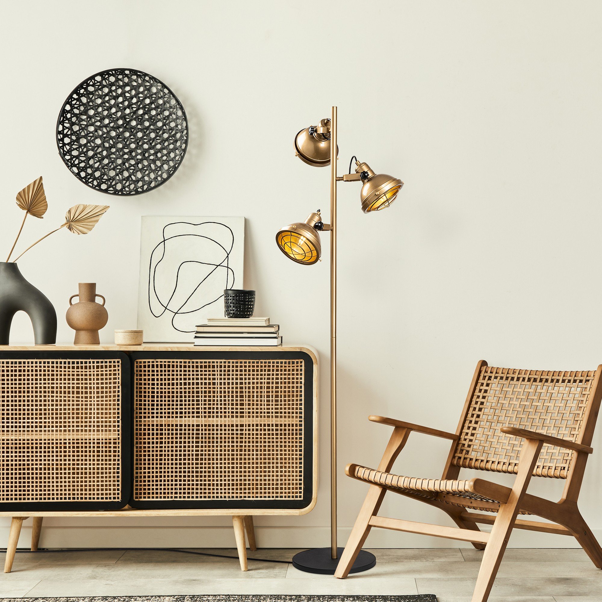 Candeeiro Chão Spoly 13796 Dourado