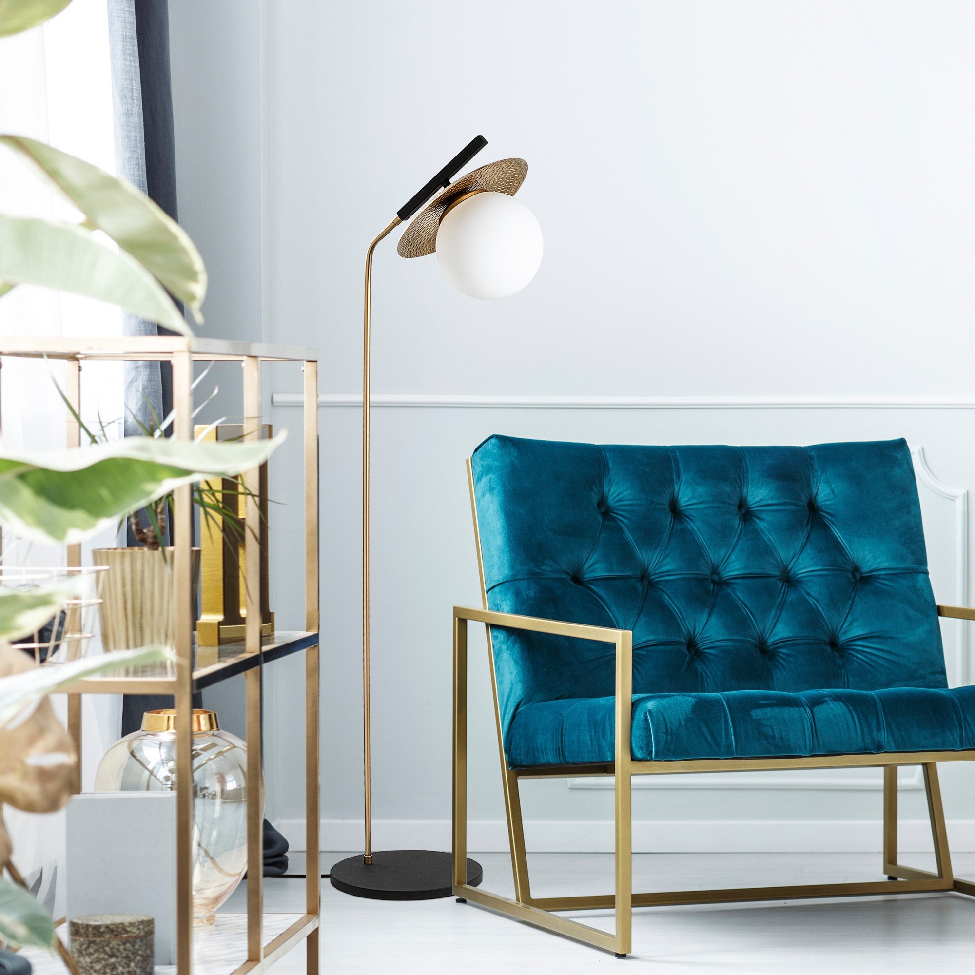 Candeeiro Chão Anemon 13806 Dourado