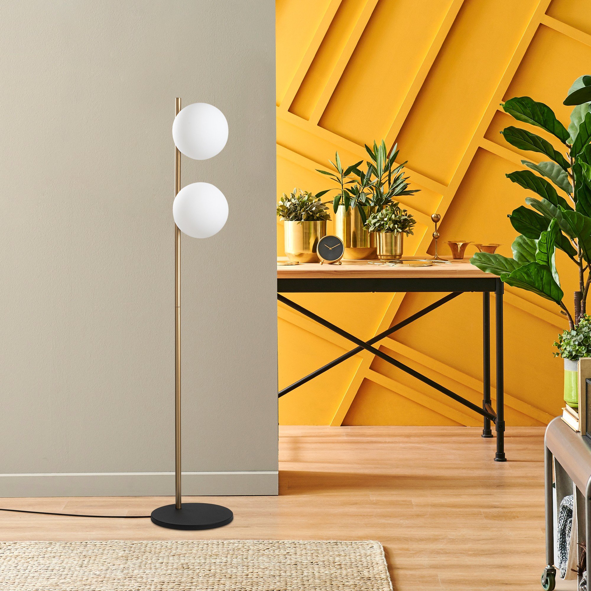 Candeeiro Chão Dual 13756 Dourado