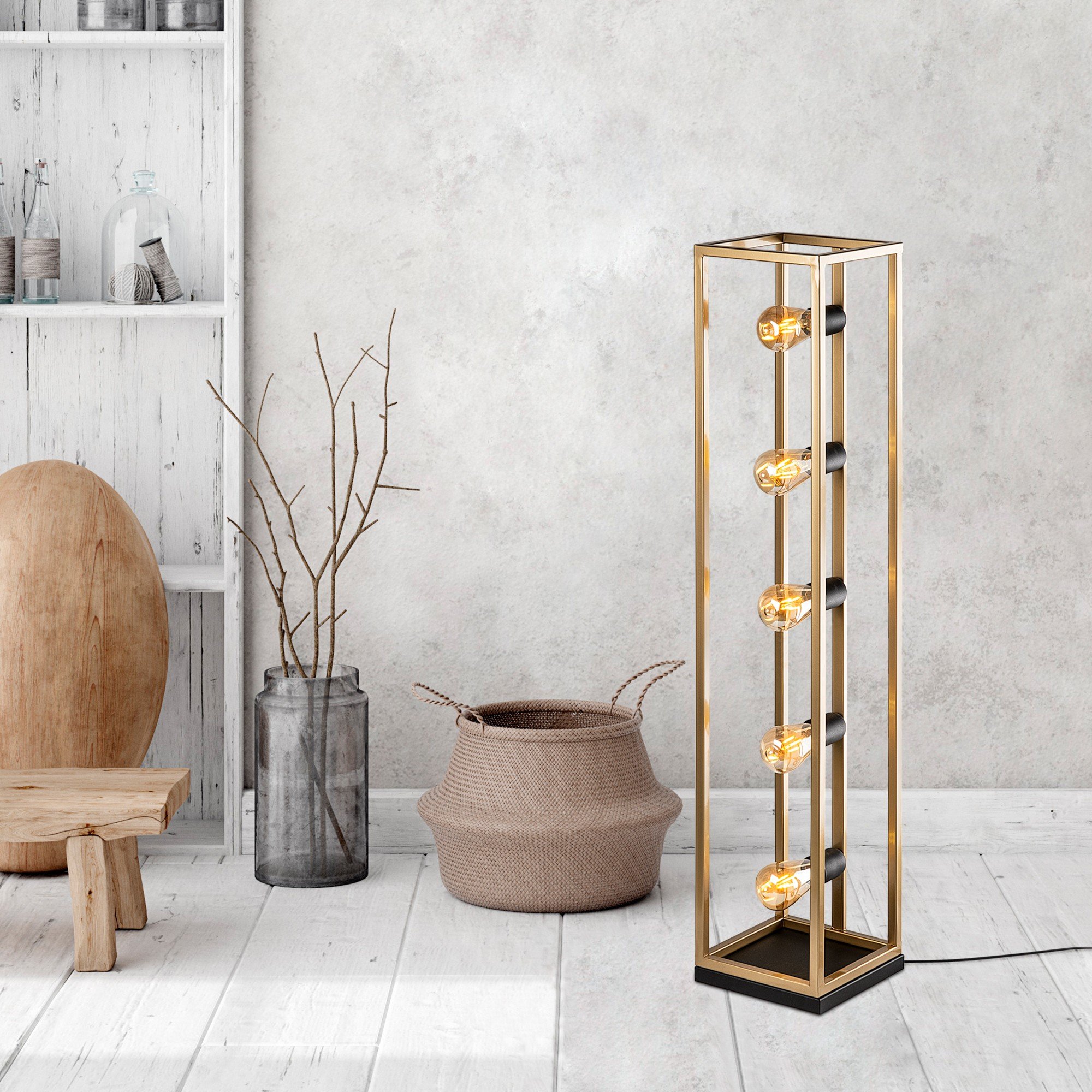 Candeeiro Chão Kafes 13745 Dourado