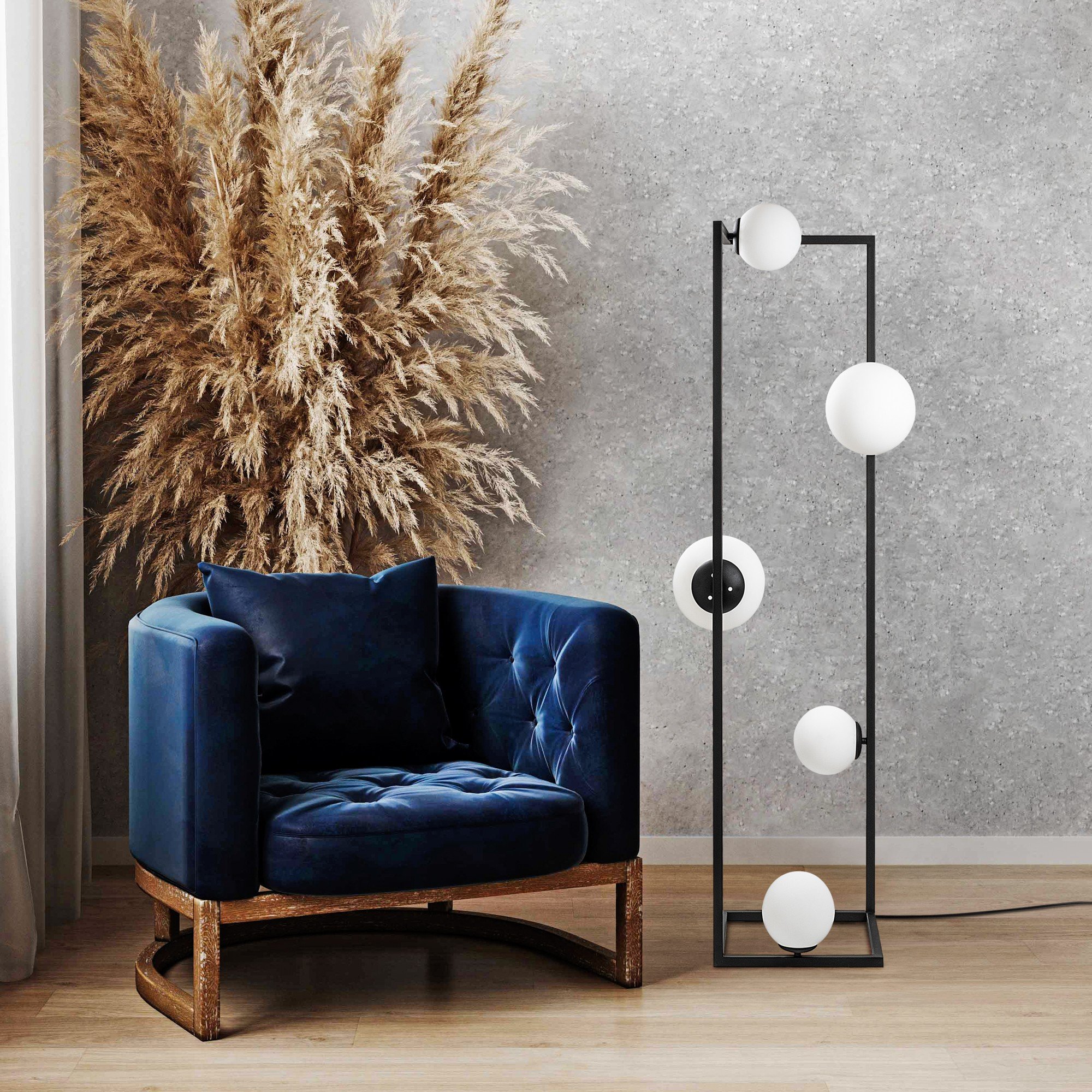 Candeeiro Chão Corner 13775 Preto