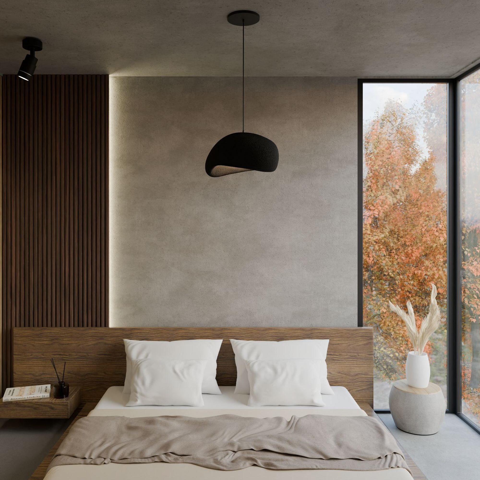 Candeeiro Teto Wabi Sabi Emberstill Preto