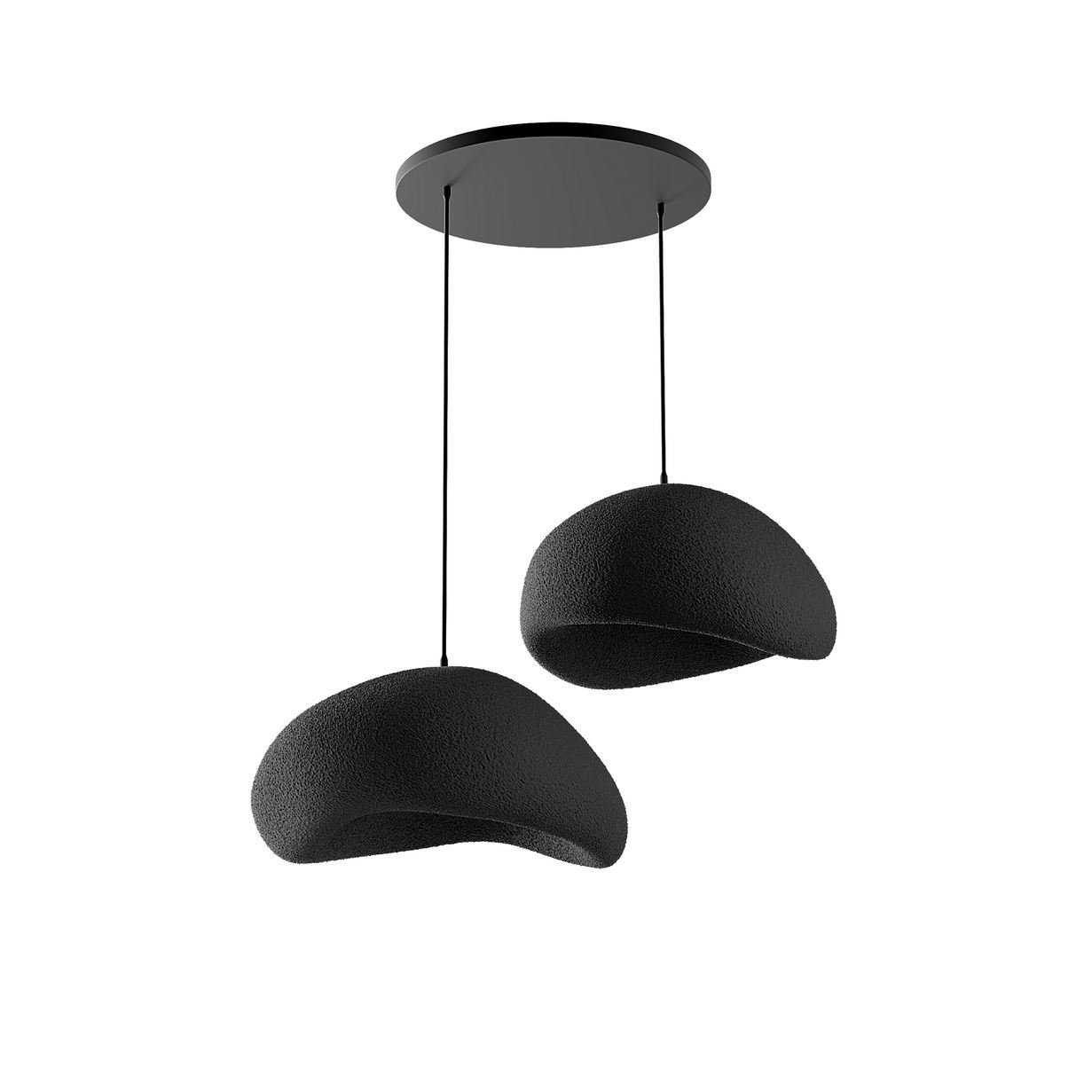 Candeeiro Teto Wabi Sabi Grainbeams Preto