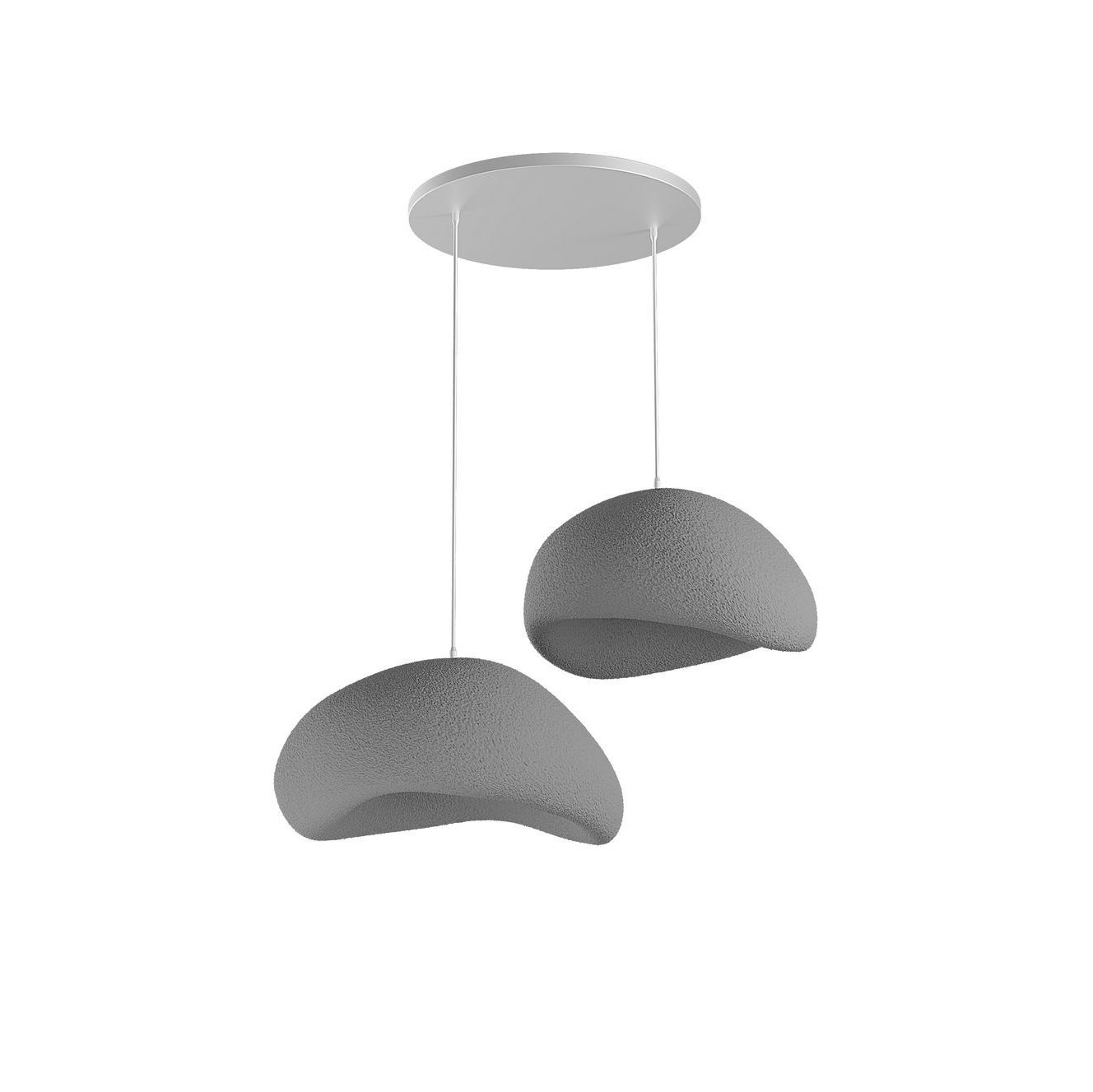 Candeeiro Teto Wabi Sabi Grainbeams Concrete Cinza