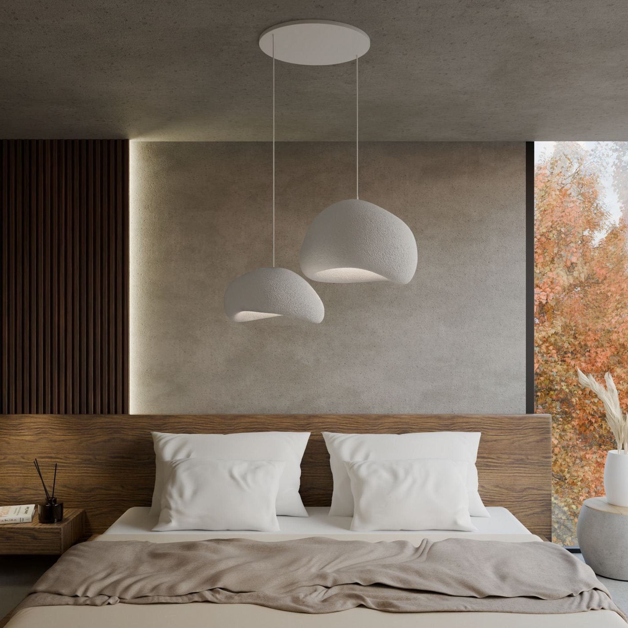 Candeeiro Teto Wabi Sabi Rawbends Branco