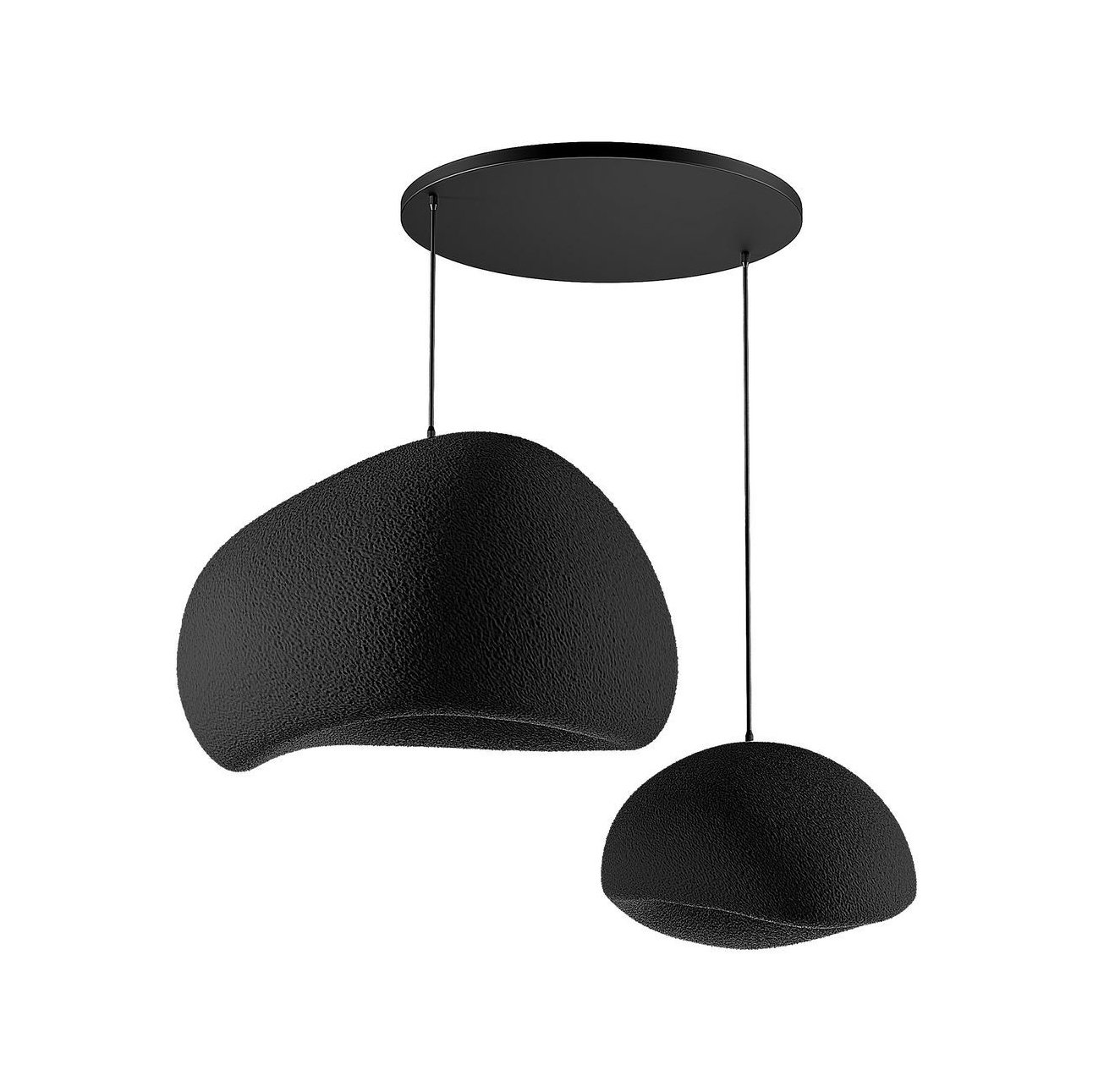 Candeeiro Teto Wabi Sabi Rawbends Preto