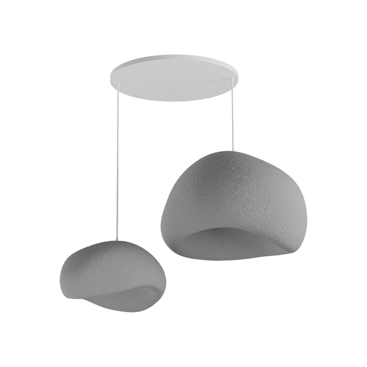 Candeeiro Teto Wabi Sabi Rawbends Concrete Cinza