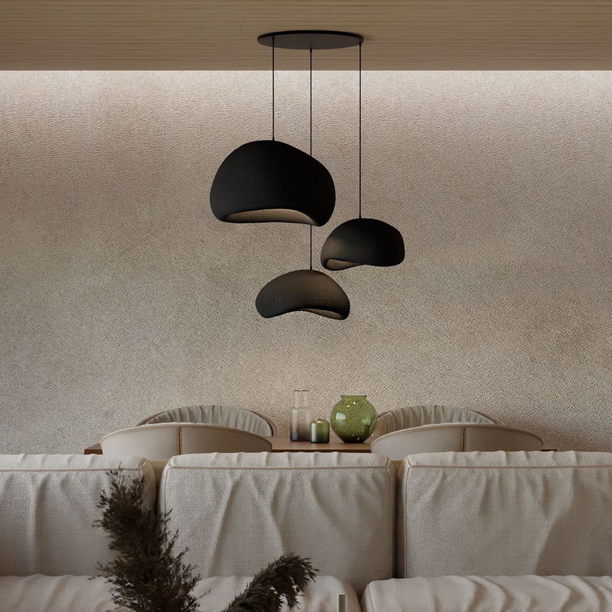 Candeeiro Teto Wabi Sabi Stillforms Preto