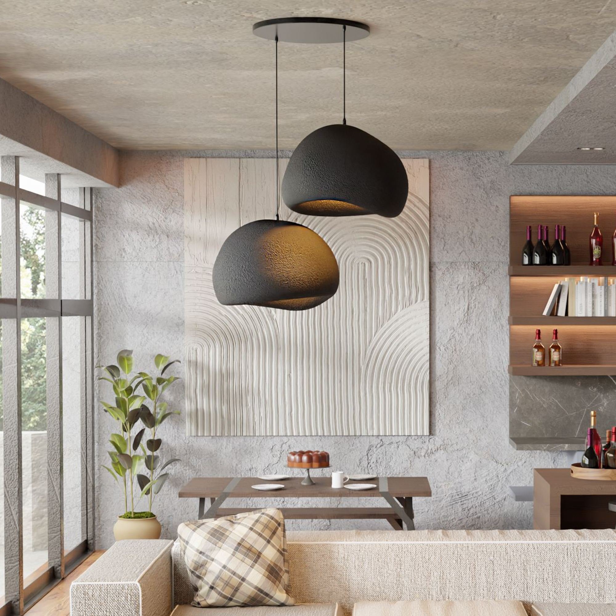 Candeeiro Teto Wabi Sabi Barecasts Preto