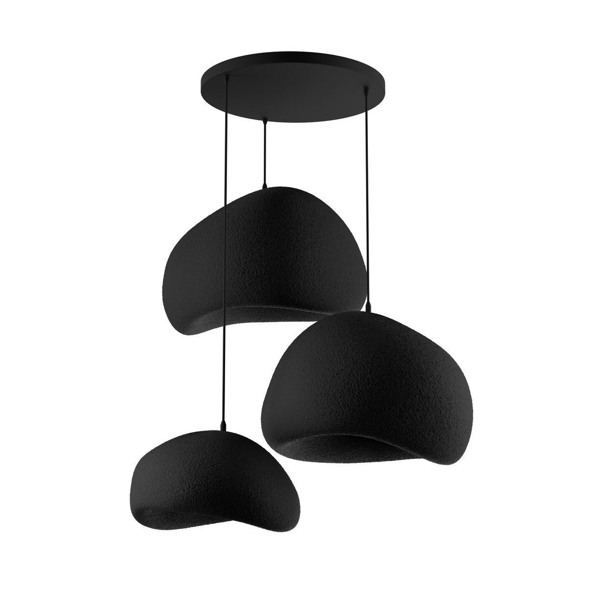 Candeeiro Teto Wabi Sabi Ashveils Preto