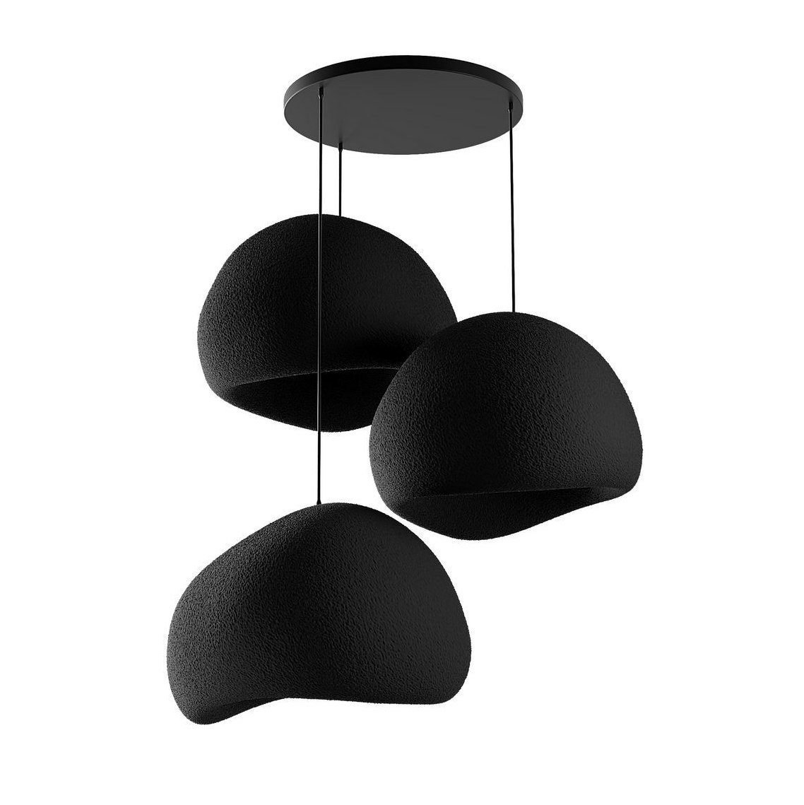 Candeeiro Teto Wabi Sabi Claylights Preto