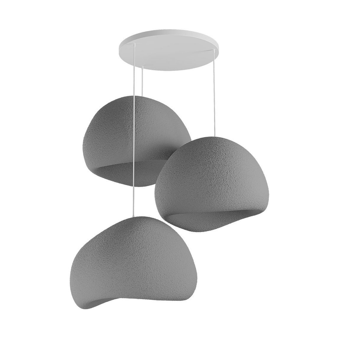 Candeeiro Teto Wabi Sabi Claylights Concrete Cinza
