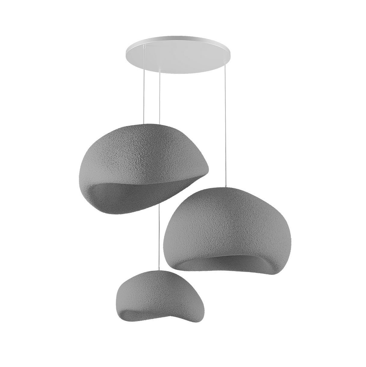 Candeeiro Teto Wabi Sabi MossCinzas Concrete Cinza