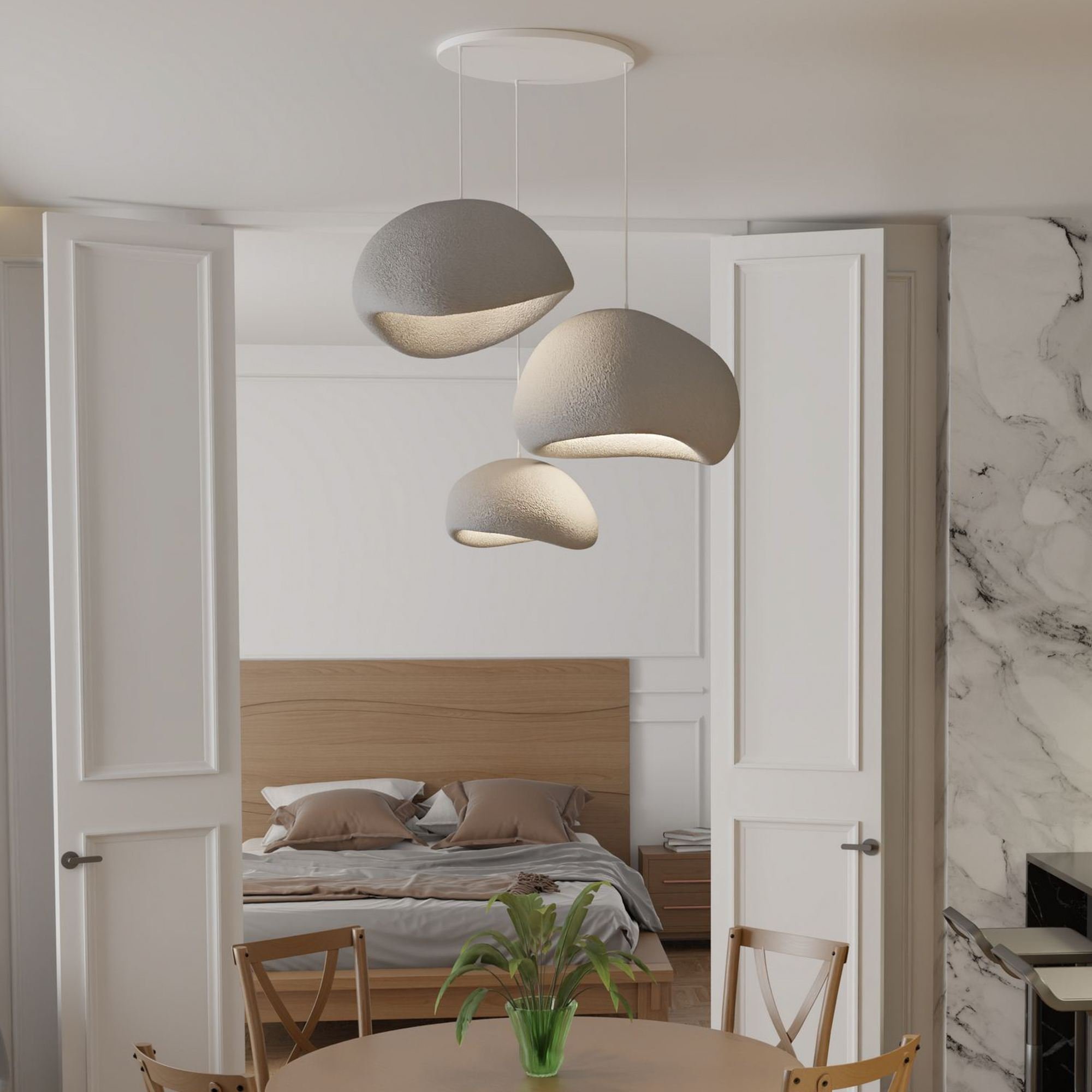 Candeeiro Teto Wabi Sabi MossCinzas Concrete Cinza