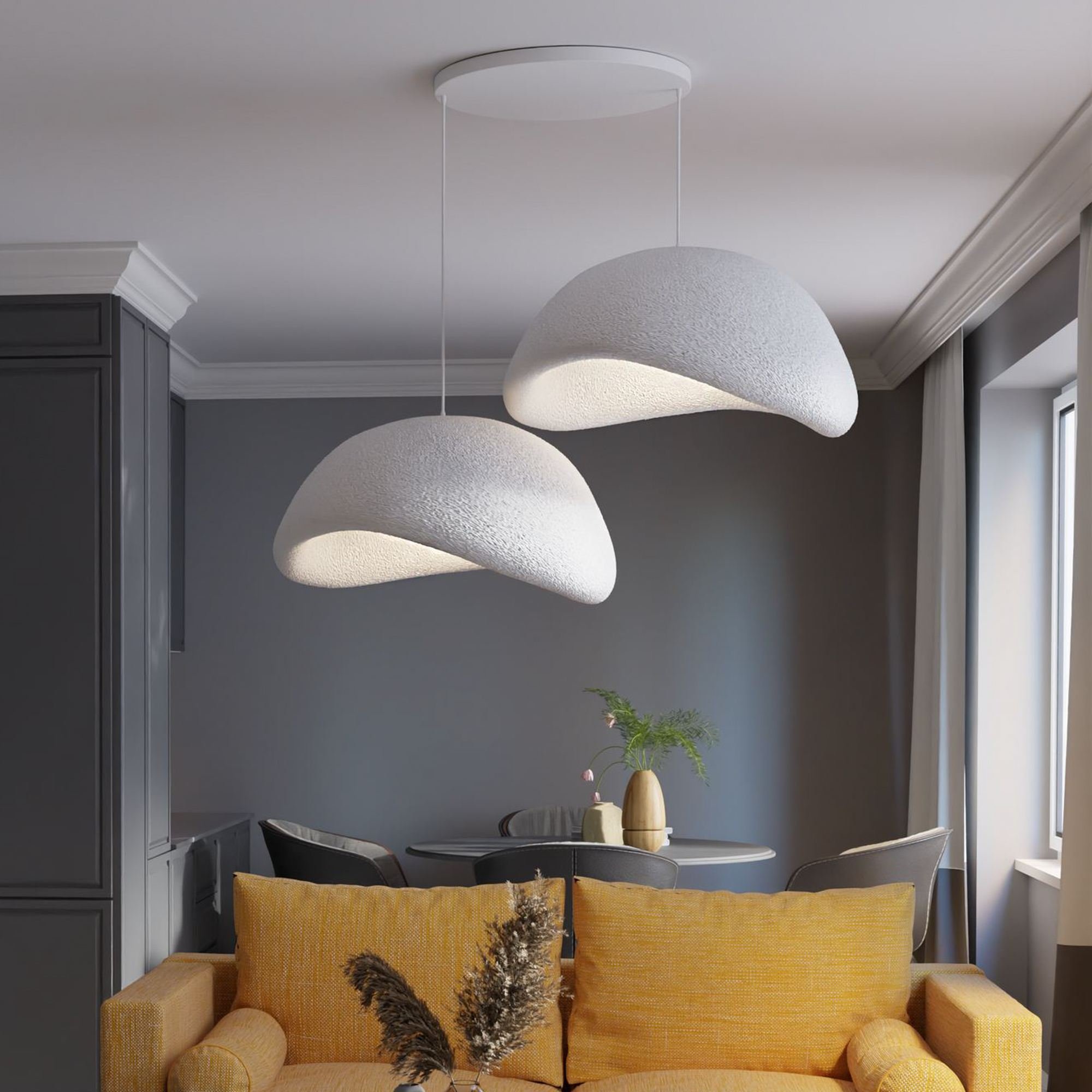 Candeeiro Teto Wabi Sabi Driftgrains Branco