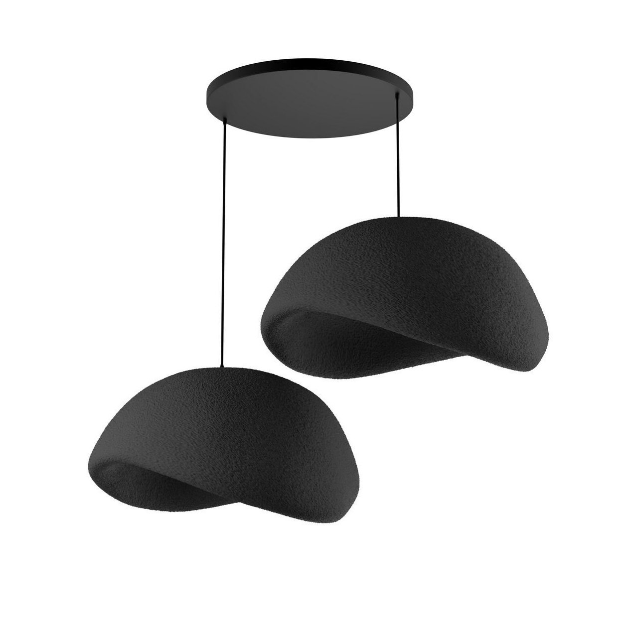 Candeeiro Teto Wabi Sabi Driftgrains Preto