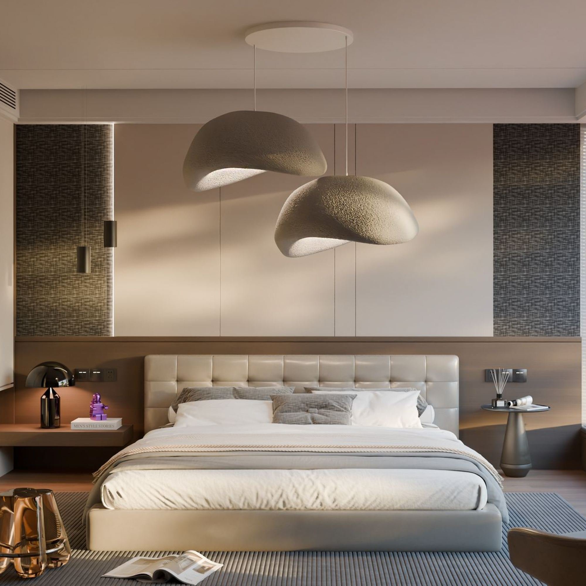 Candeeiro Teto Wabi Sabi Driftgrains Concrete Cinza