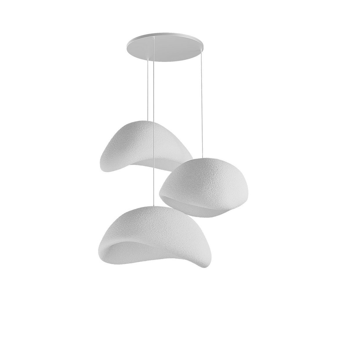 Candeeiro Teto Wabi Sabi Stonefades Branco