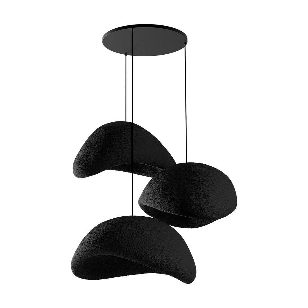 Candeeiro Teto Wabi Sabi Stonefades Preto