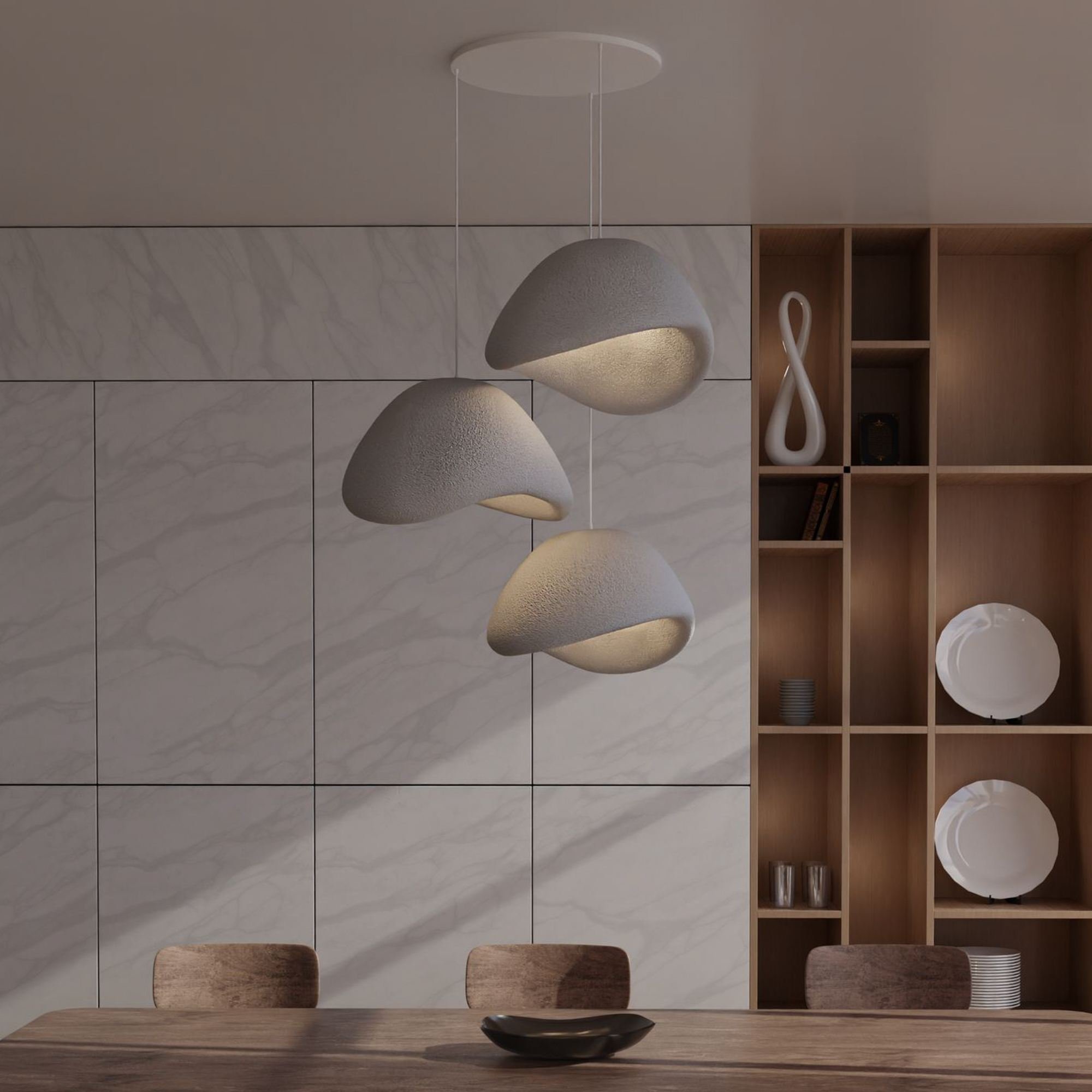 Candeeiro Teto Wabi Sabi Stonefades Concrete Cinza