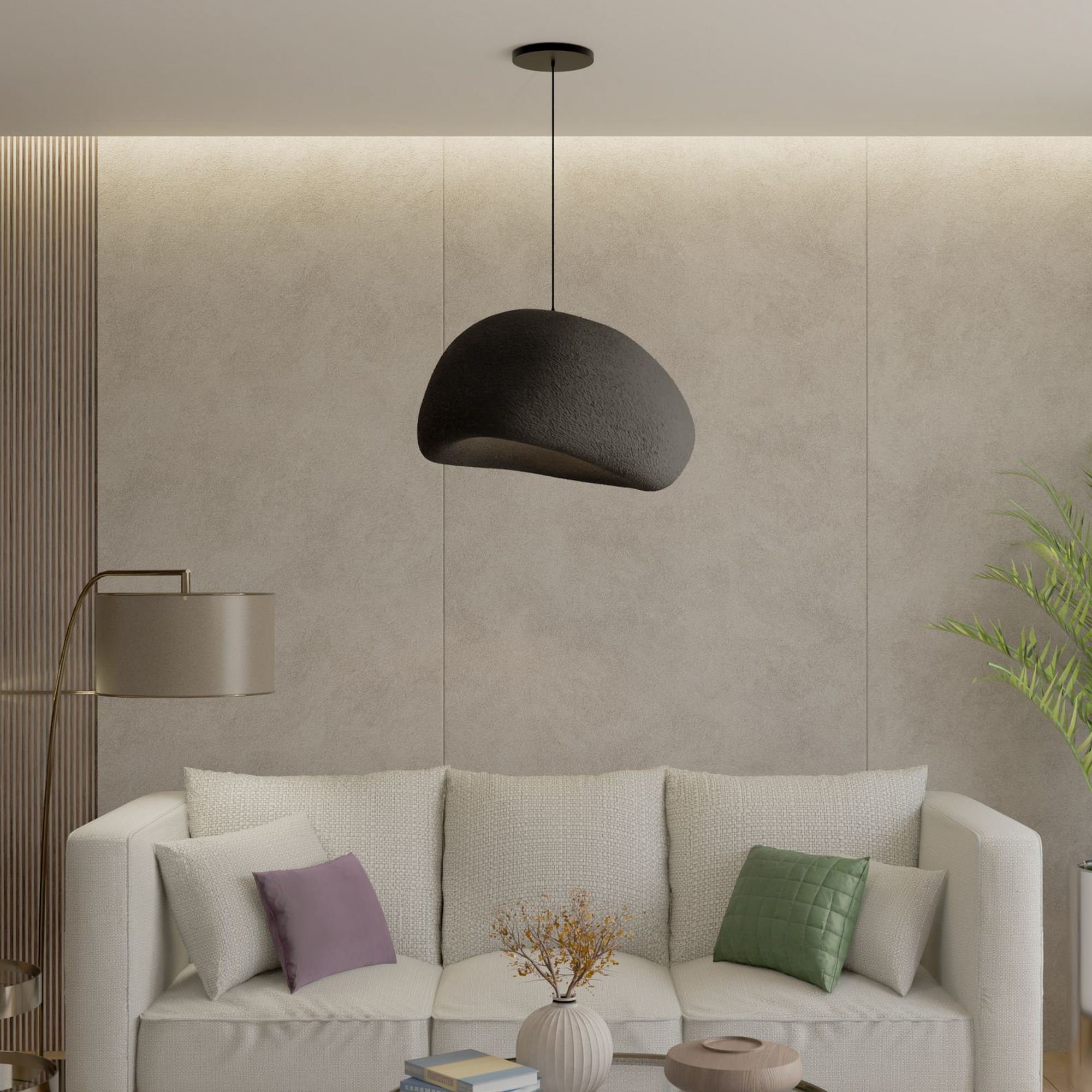 Candeeiro Teto Wabi Sabi Soluna Preto