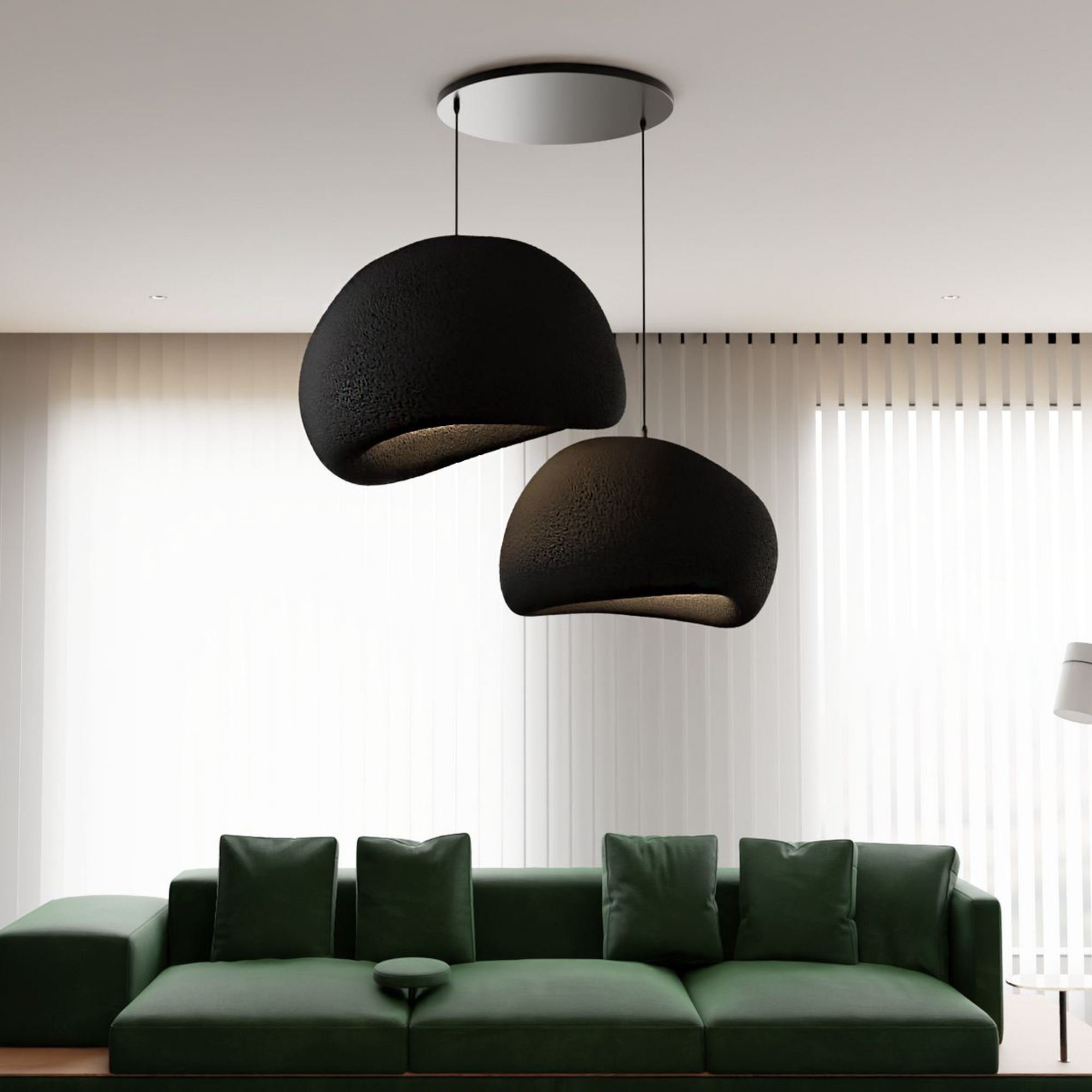 Candeeiro Teto Wabi Sabi Chalkforms Preto