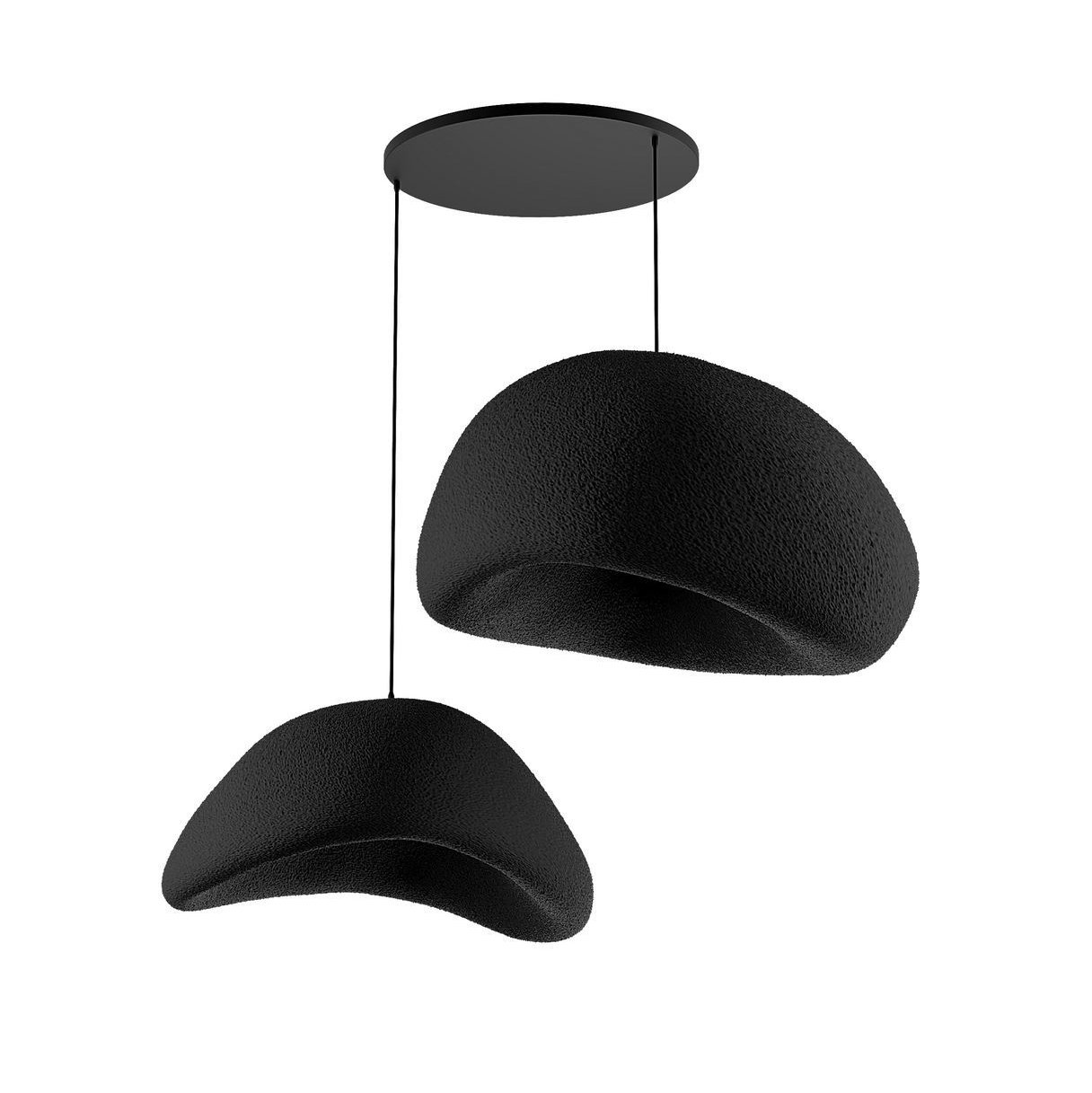 Candeeiro Teto Wabi Sabi Plasterglows Preto