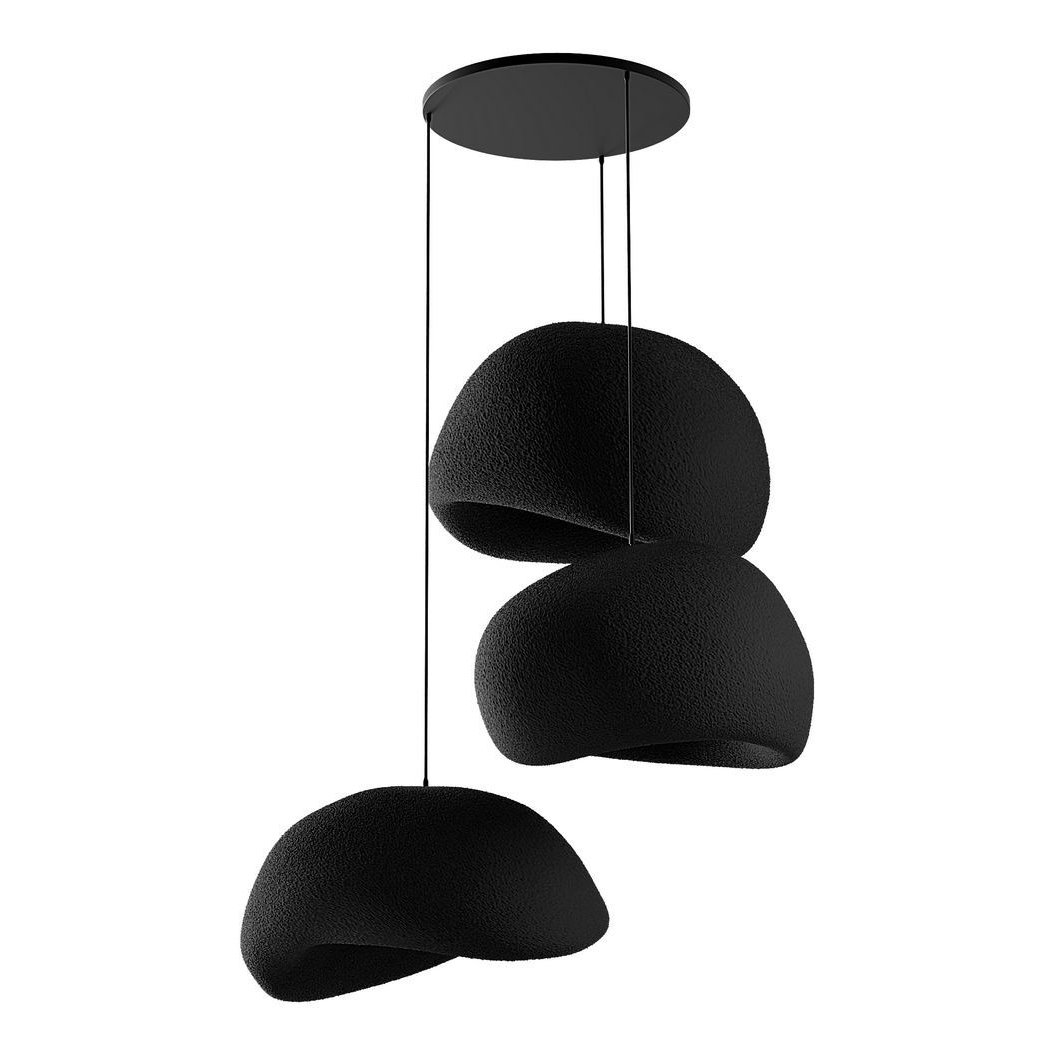 Candeeiro Teto Wabi Sabi Shibumi Orbs Preto