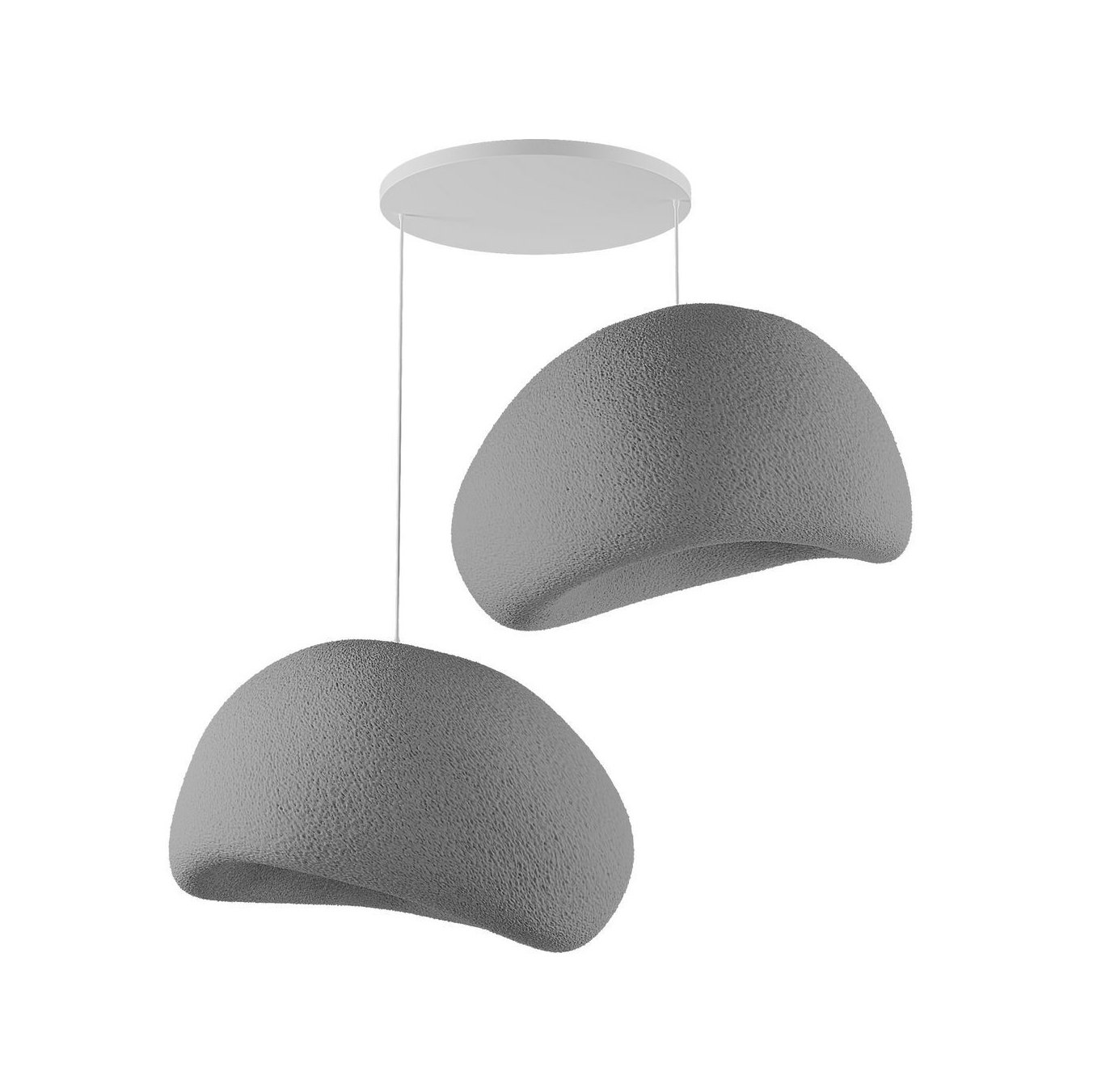 Candeeiro Teto Wabi Sabi Dustfalls Concrete Cinza