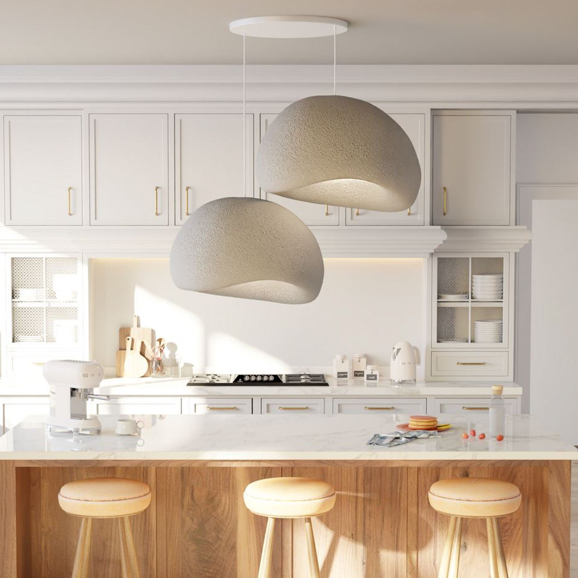 Candeeiro Teto Wabi Sabi Dustfalls Concrete Cinza