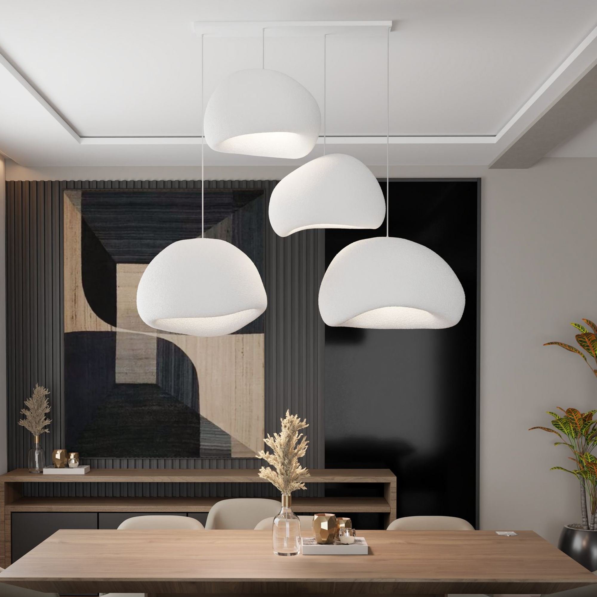 Candeeiro Teto Wabi Sabi Yugen Lights Branco