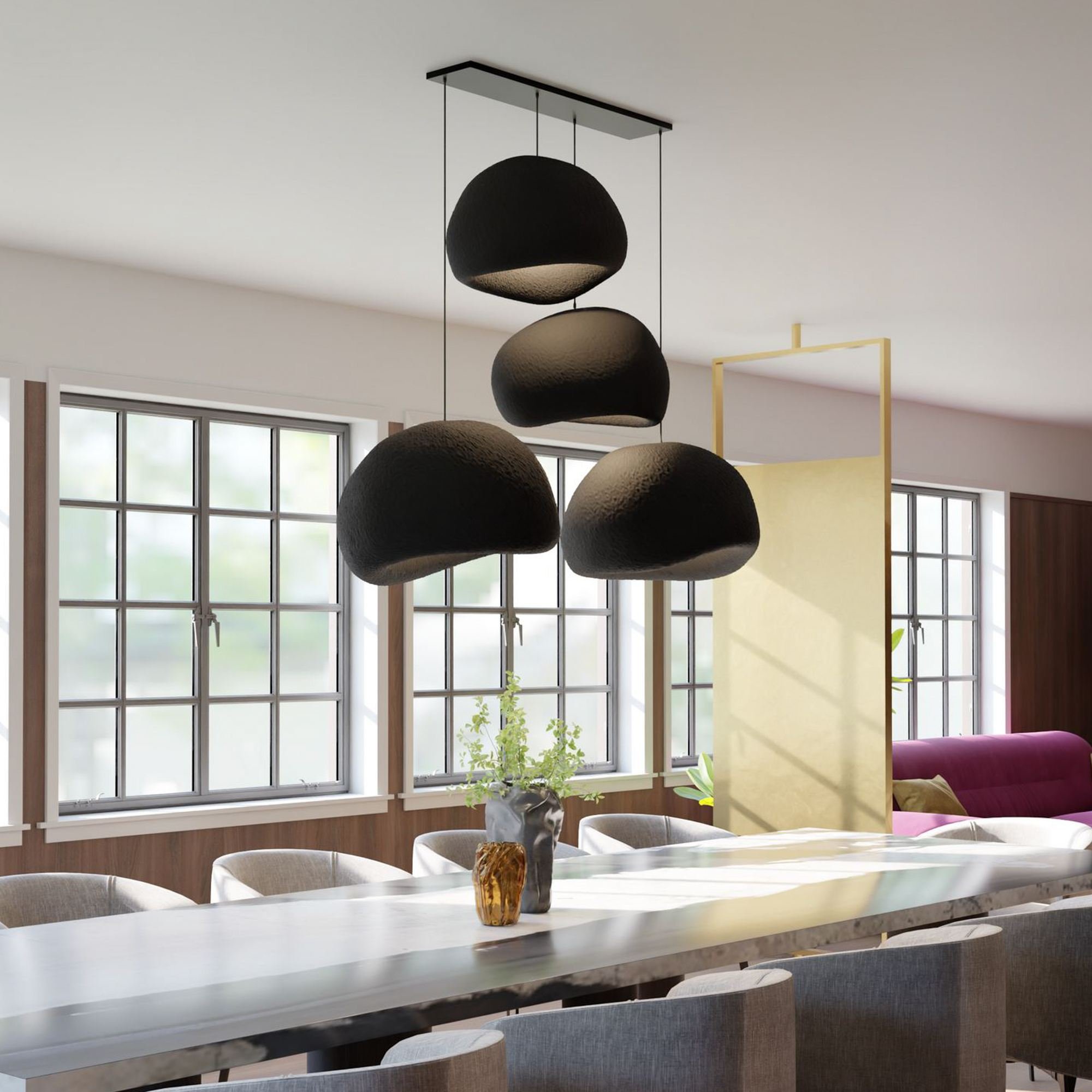 Candeeiro Teto Wabi Sabi Yugen Lights Preto