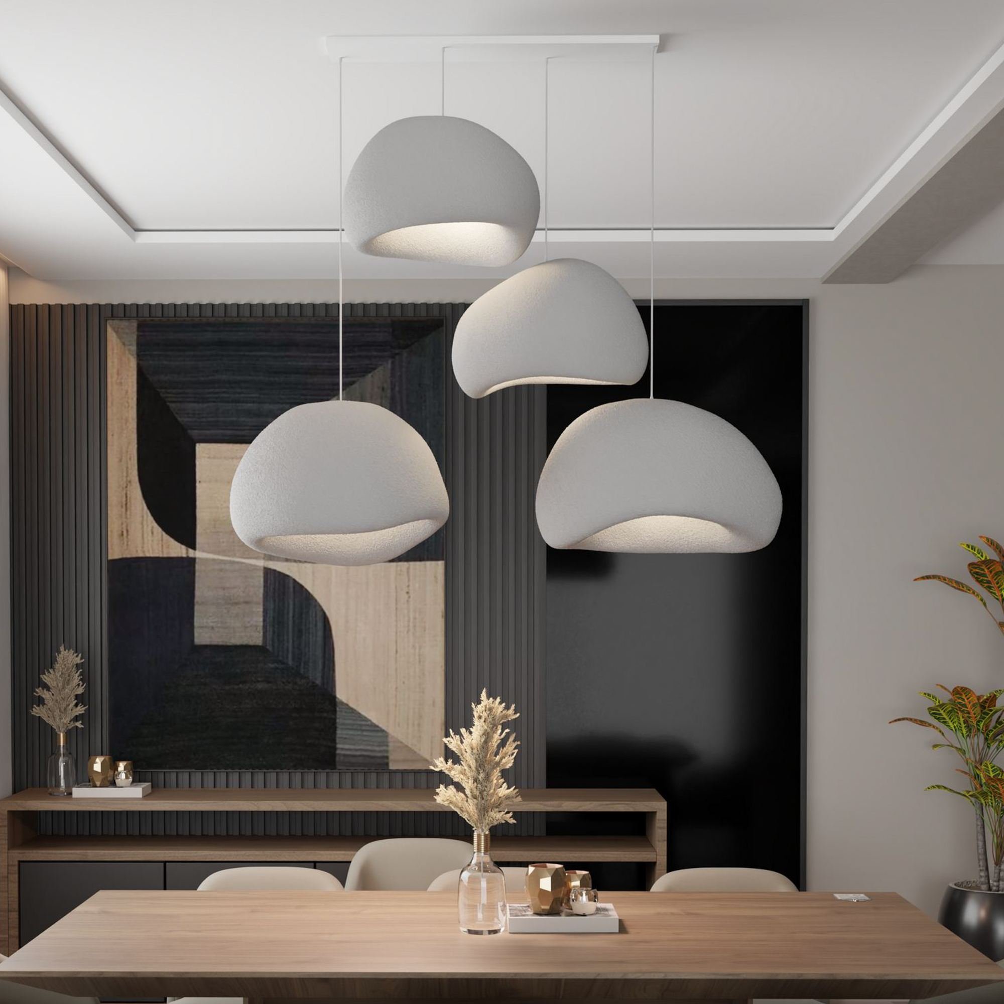 Candeeiro Teto Wabi Sabi Yugen Lights Concrete Cinza