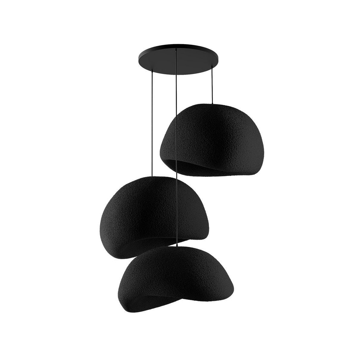 Candeeiro Teto Wabi Sabi Kanso Beams Preto