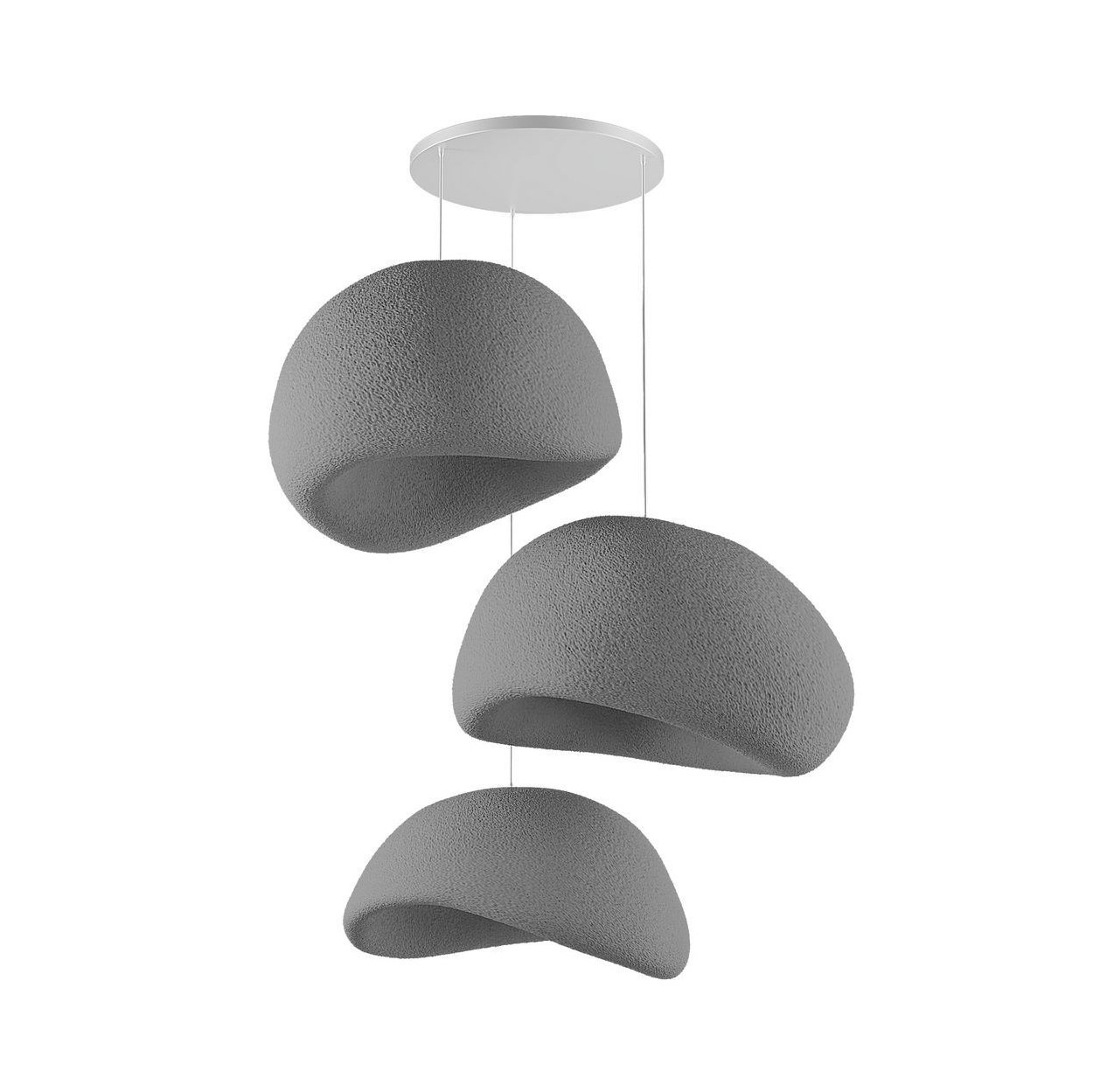 Candeeiro Teto Wabi Sabi Kanso Beams Concrete Cinza