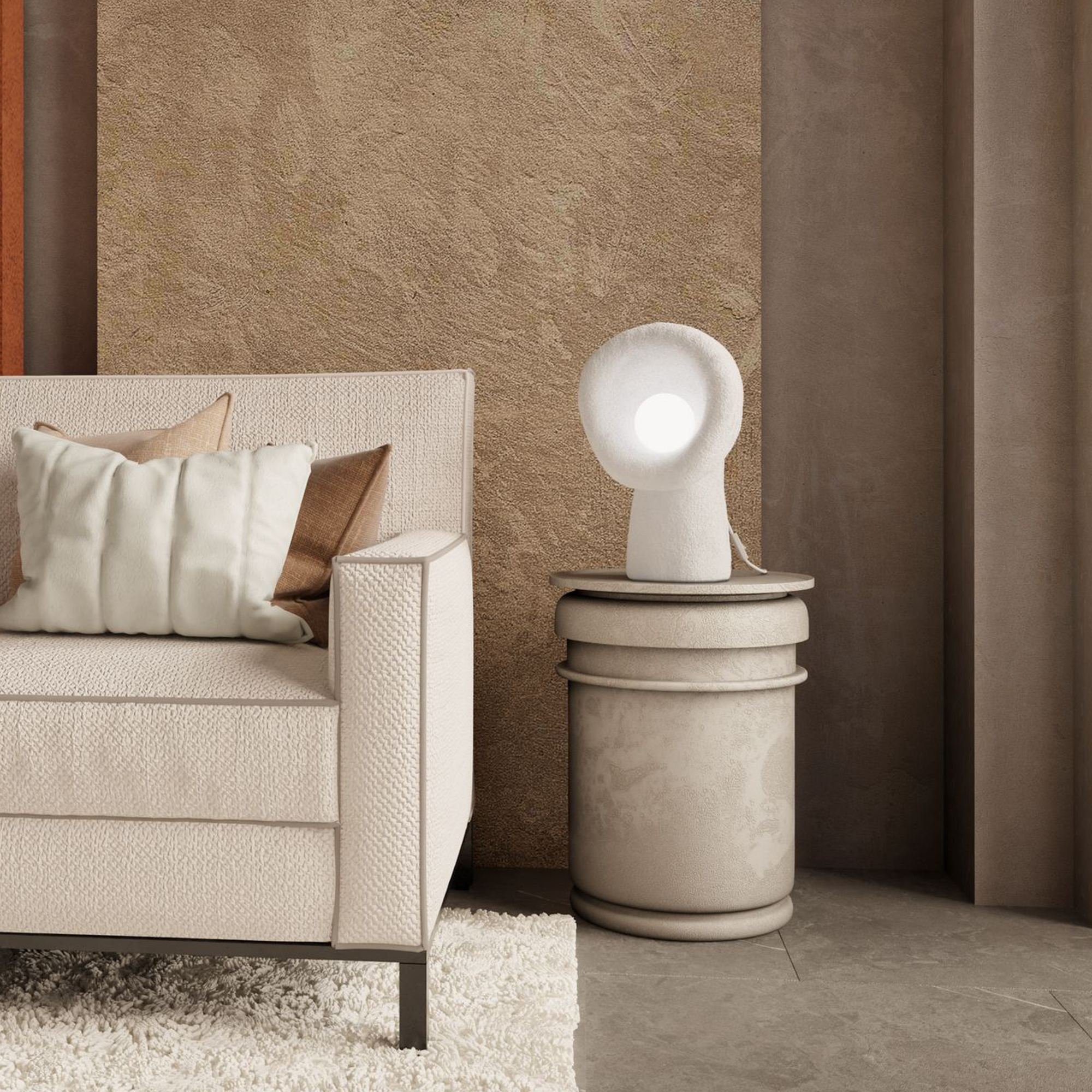 Candeeiro Mesa Wabi Sabi Echo Branco