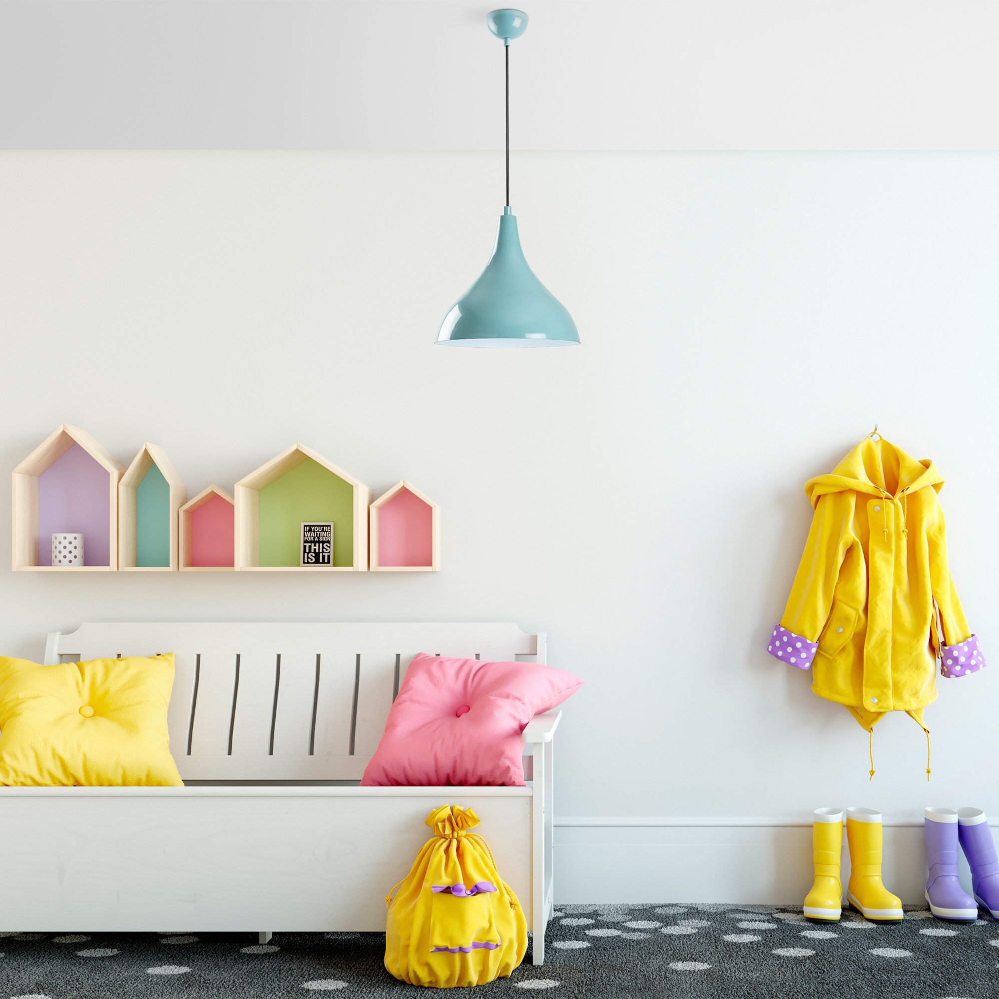 Candeeiro Teto Bitlis Turquesa