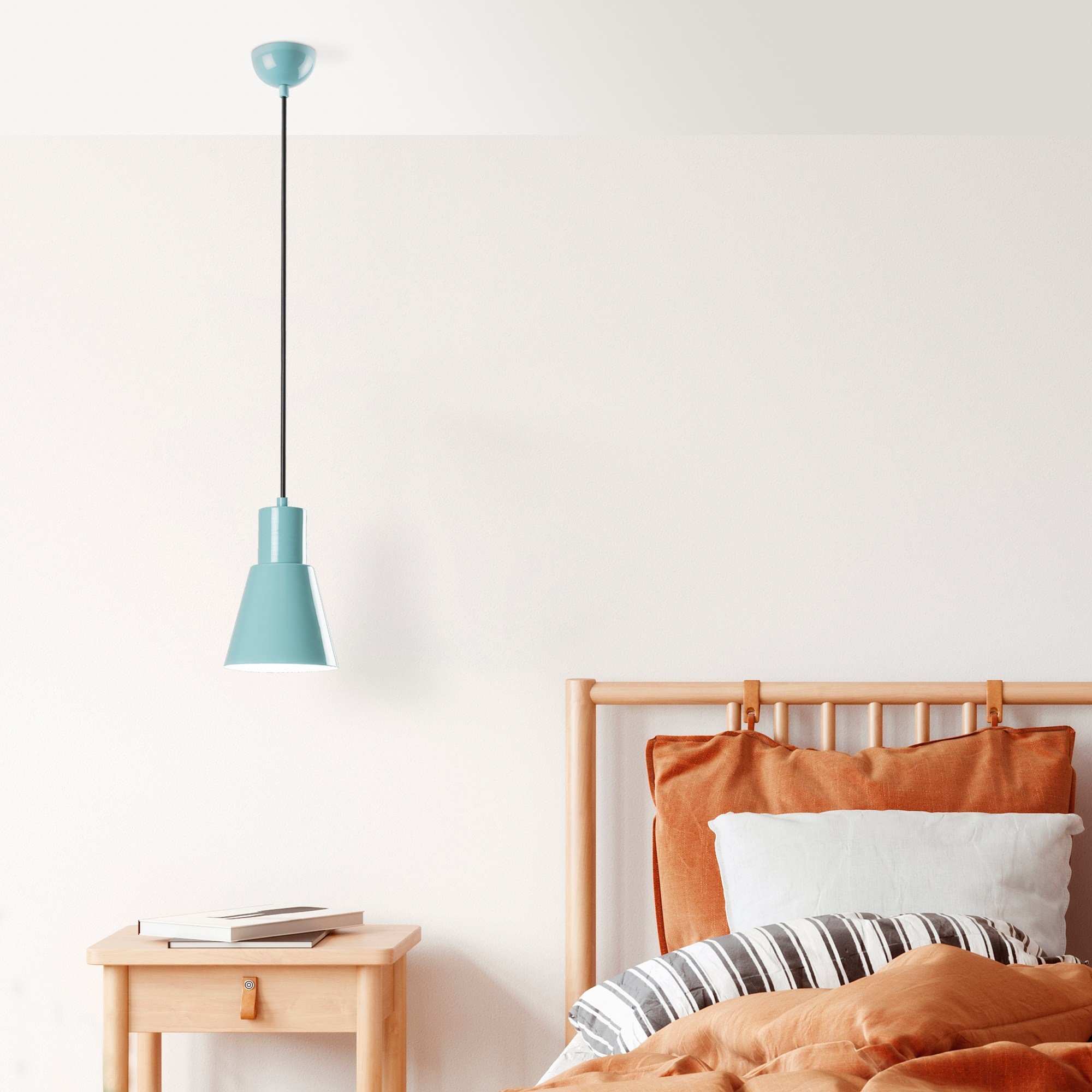 Candeeiro Teto Konikkem Turquesa