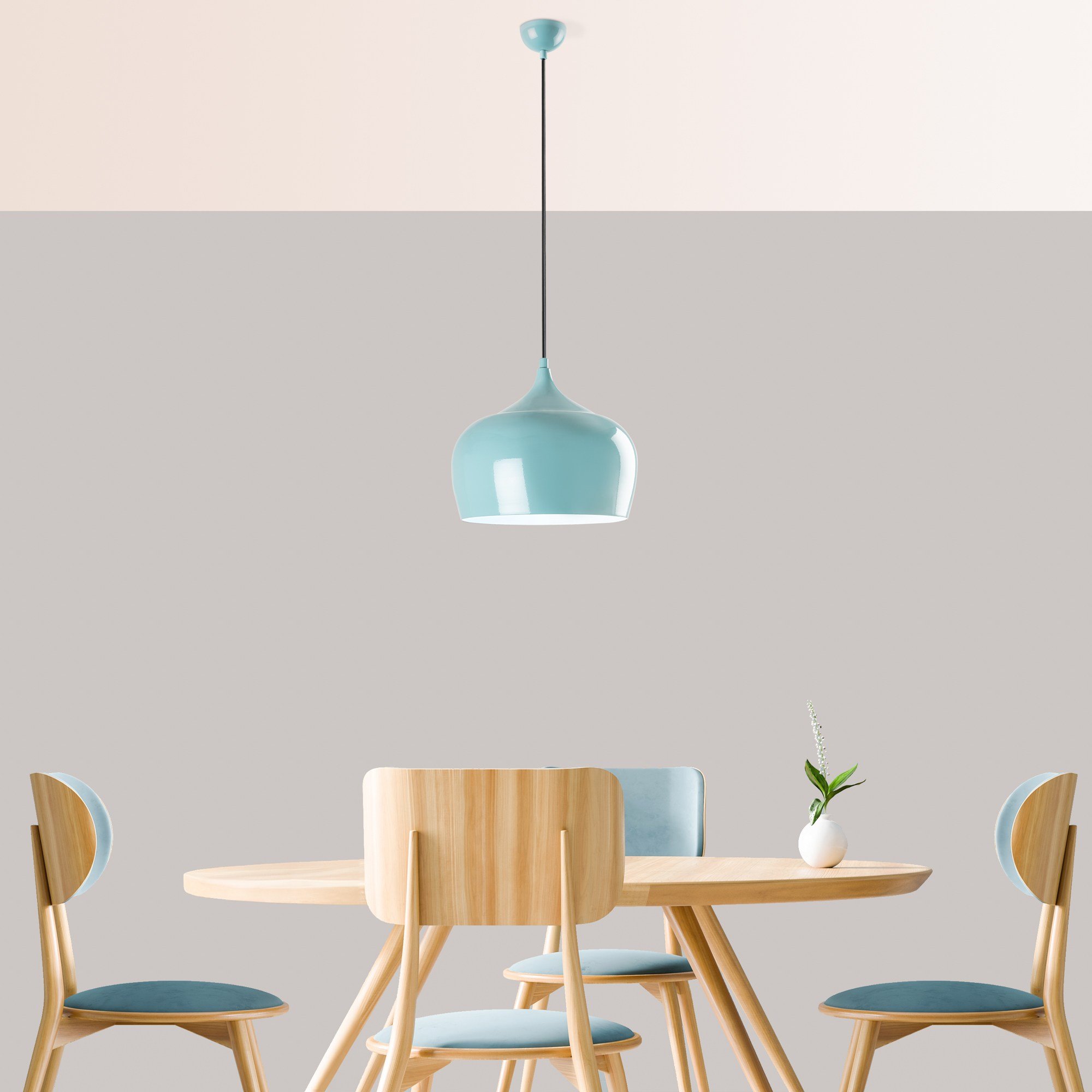 Candeeiro Teto Patine Turquesa