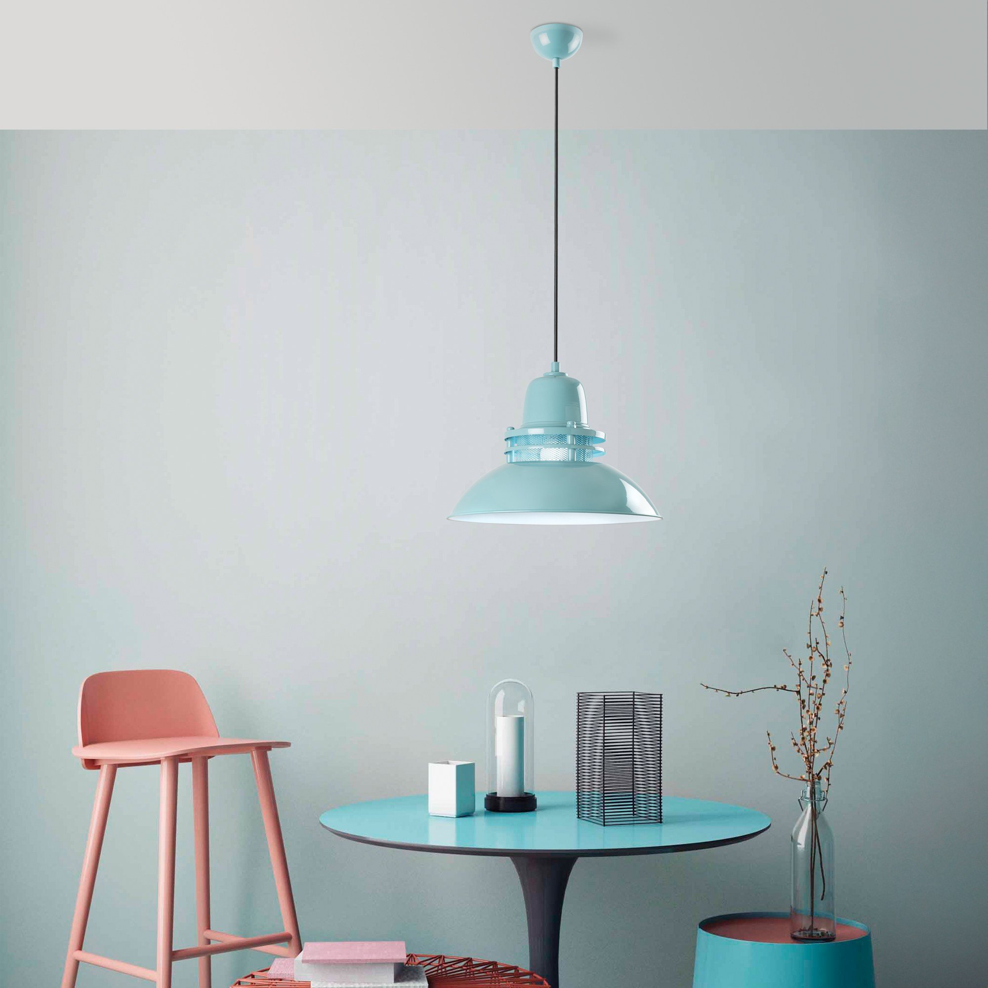 Candeeiro Teto Tibet Turquesa