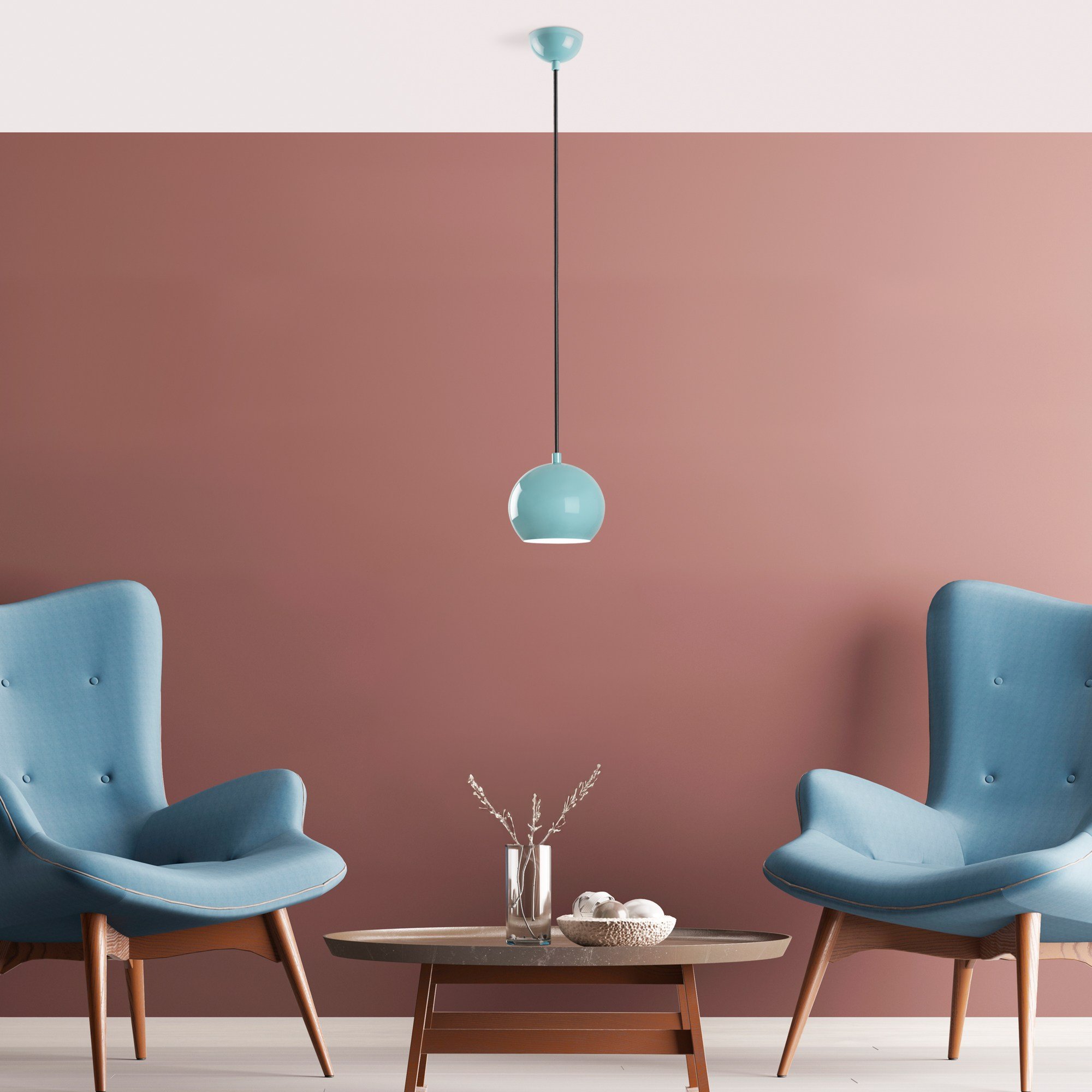 Candeeiro Teto Top Turquesa