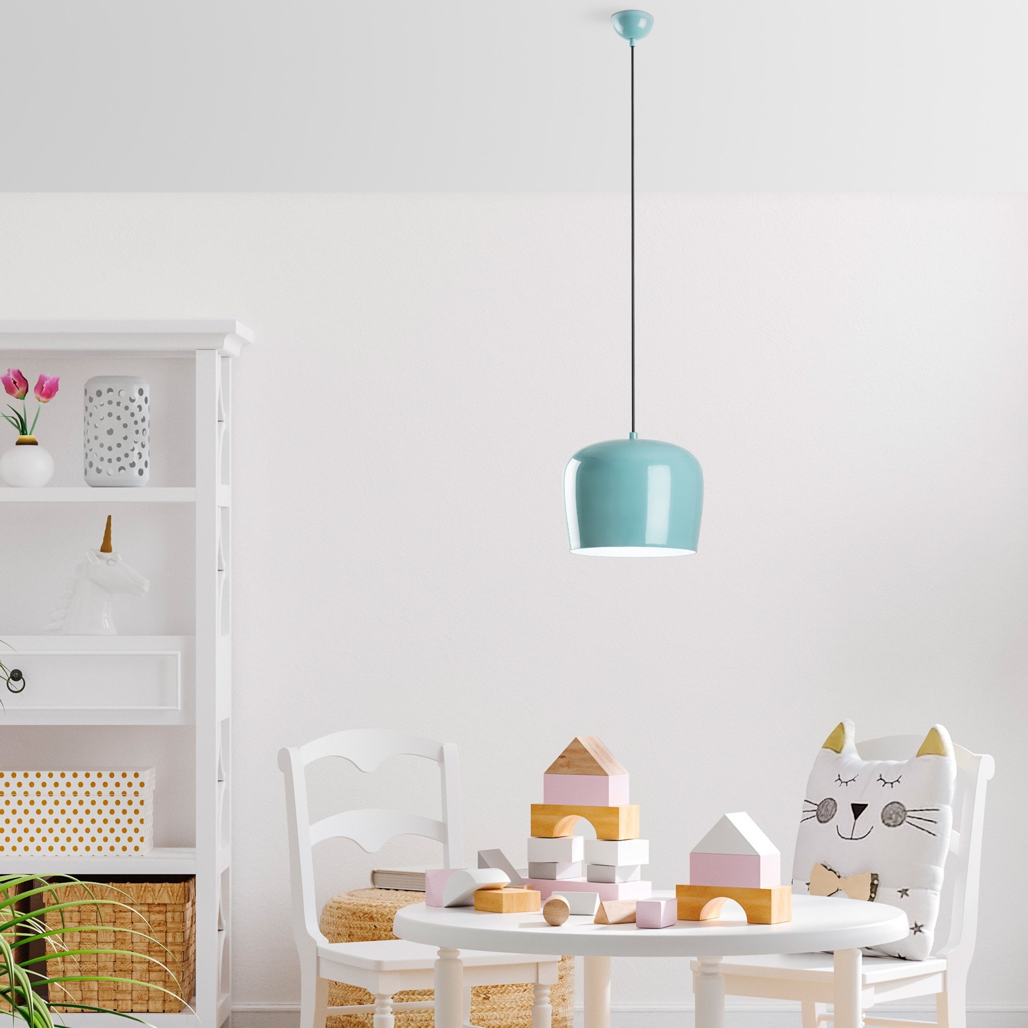 Candeeiro Teto Yozgat Turquesa