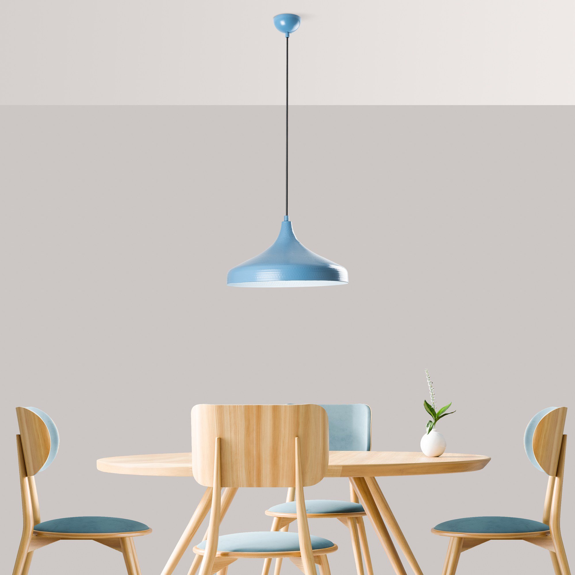 Candeeiro Teto Tattoo Azul Claro